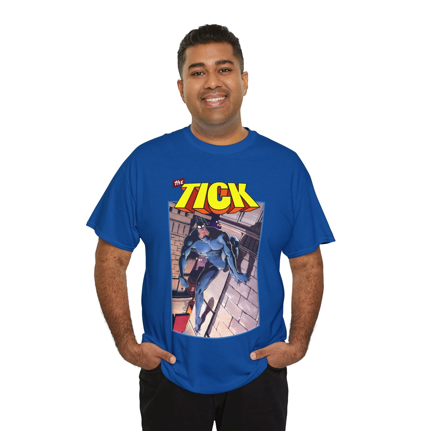 The Tick T-Shirt - Ben Edlund Creation - Popular 1980s Superhero