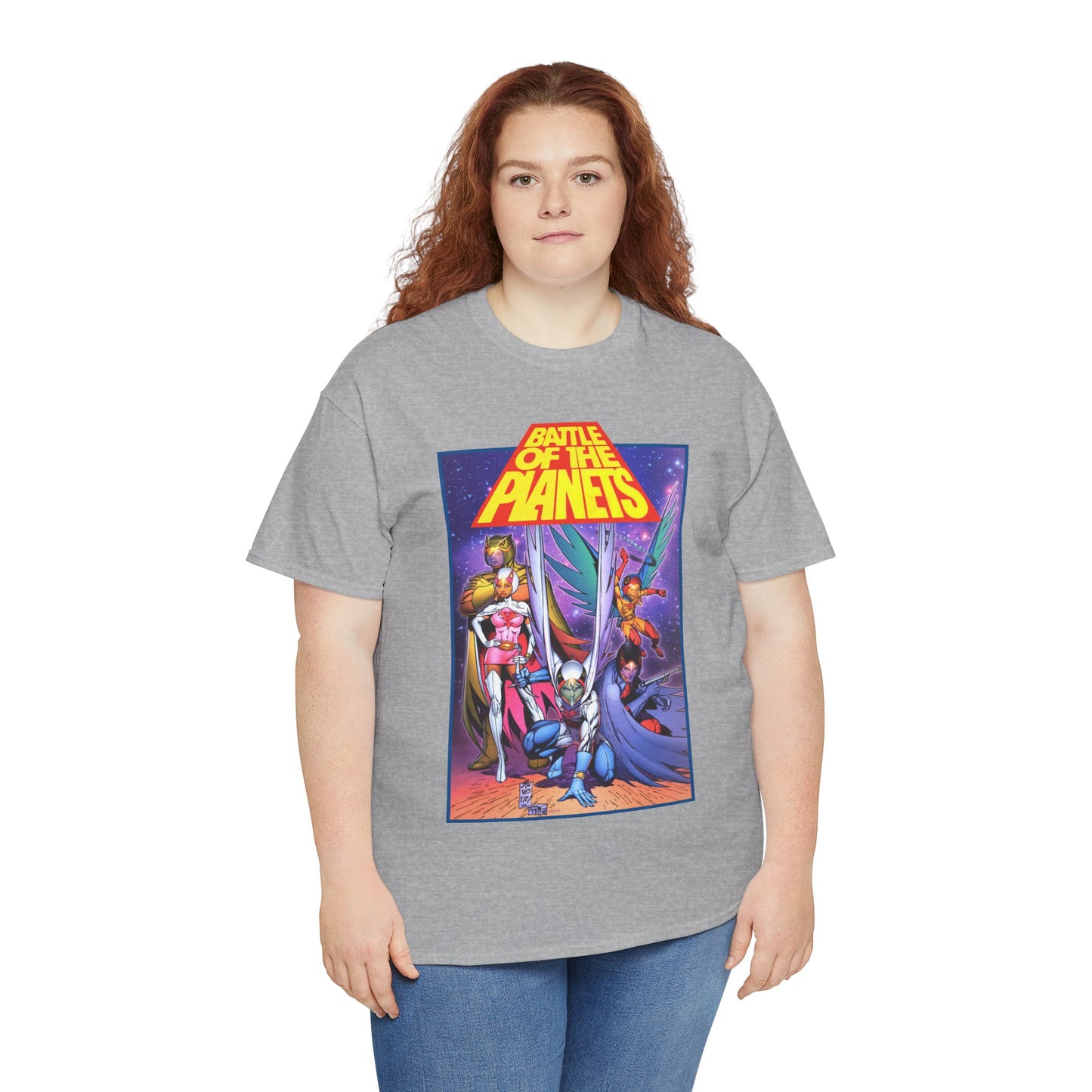 Battle of the Planets T-Shirt - Marc Silvestri Art - G-Force - Popular Gatchaman Cartoon - Mark, Jason, Princess, Keyop, and Tiny