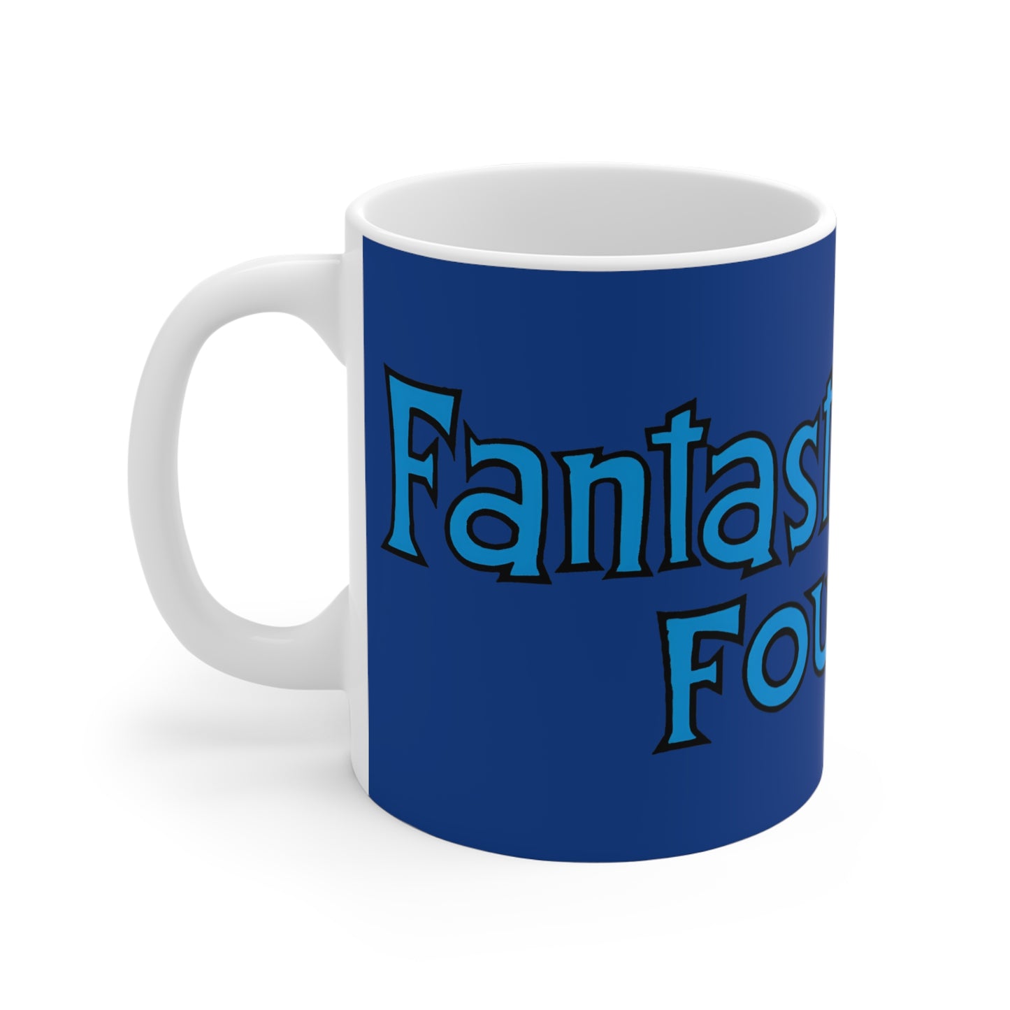 Fantastic Four Coffee Mug, 11oz - John Byrne Art - Marvel Comics - Human Torch, Reed Richards, Invisible Woman, The Thing, She-Hulk