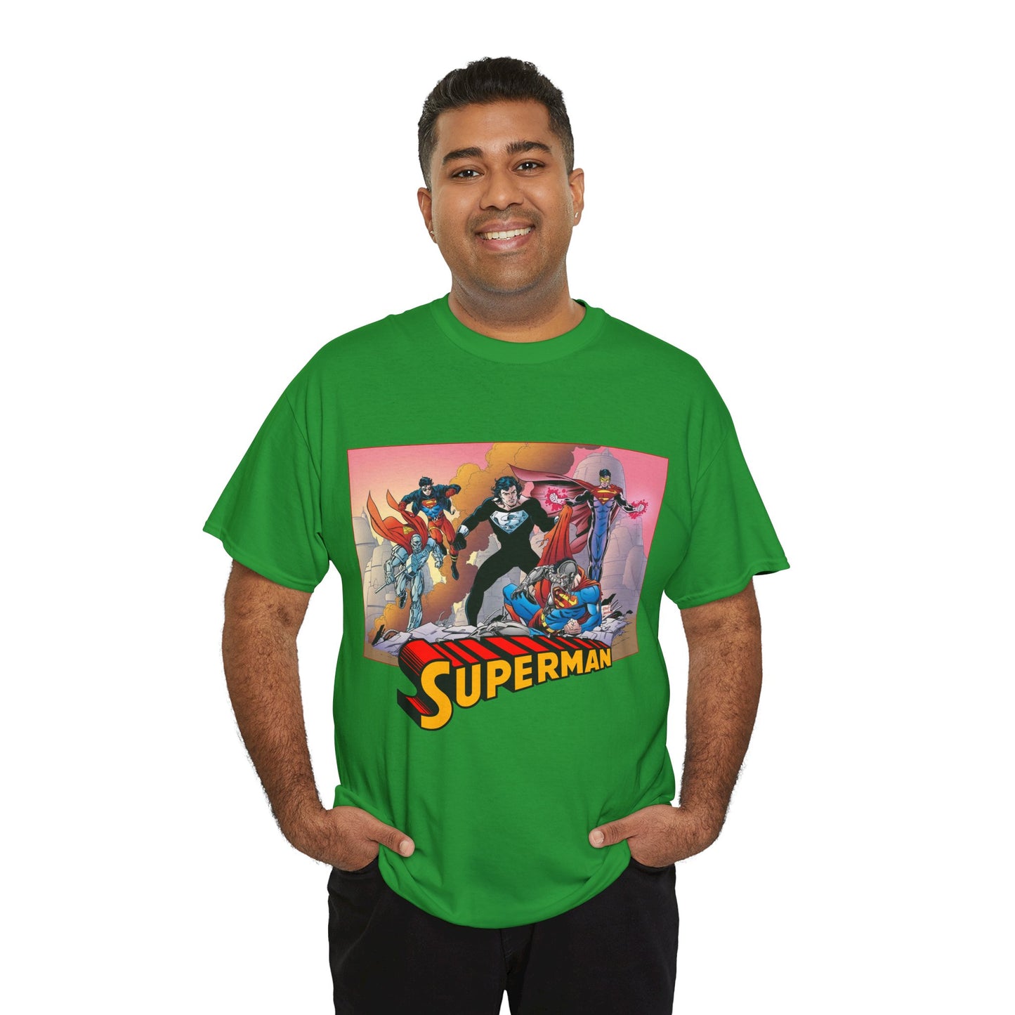 Superman T-Shirt - Tom Grummett Art - Death & Return - Steel, Cyborg, Eradicator - DC Comics