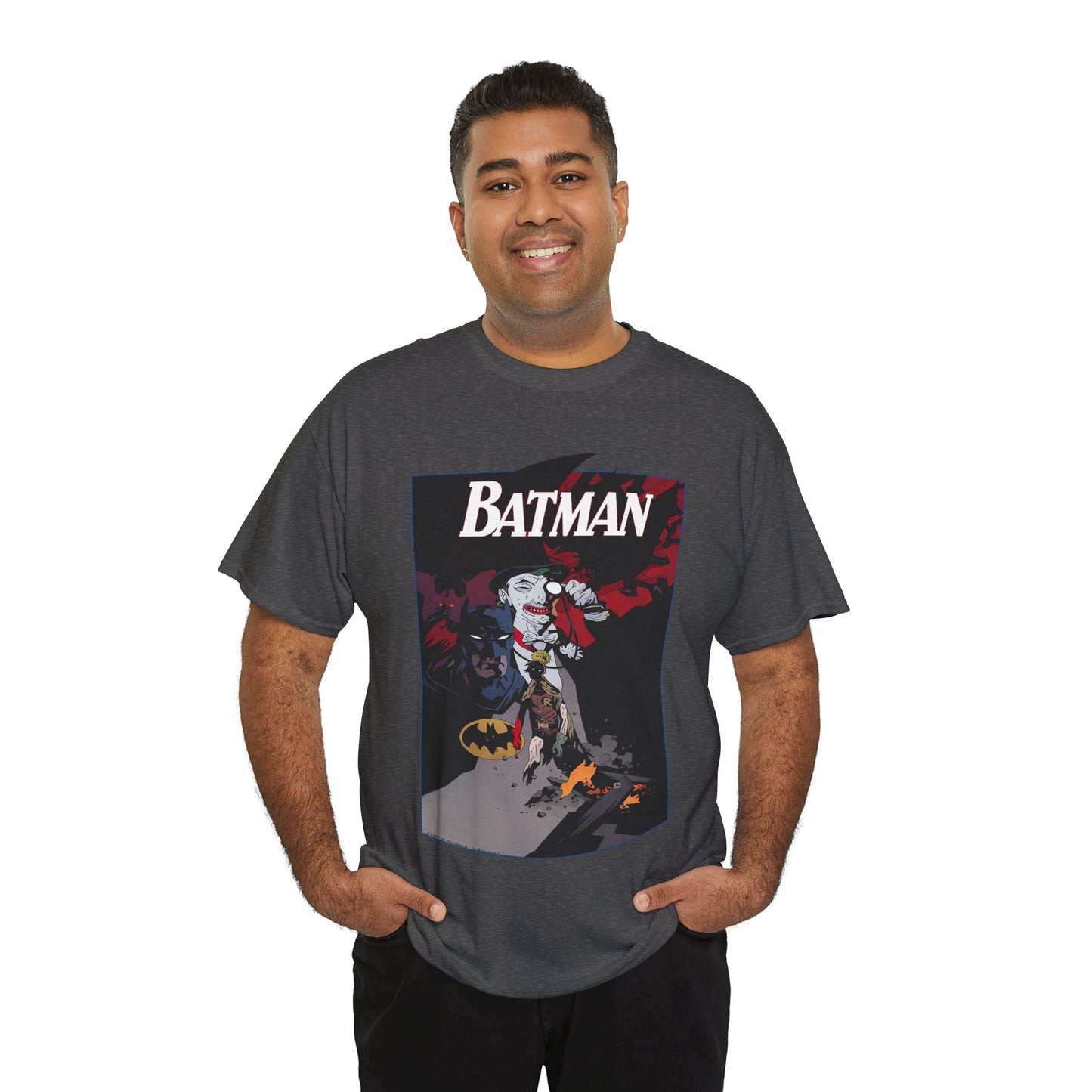 Batman T-Shirt - Mike Mignola Art - Death in the Family Storyline - Joker & Robin (Jason Todd) - DC Comics