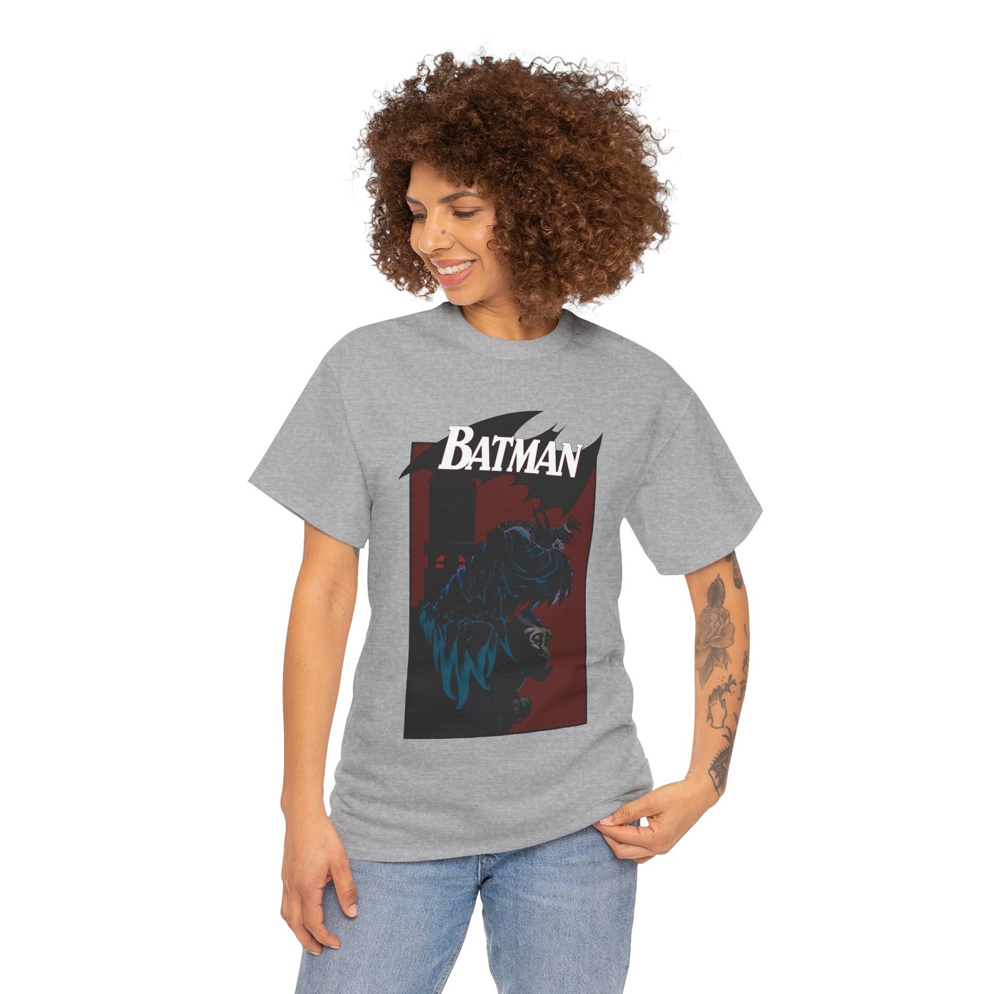 Batman T-Shirt - Kelley Jones Art - 1990s Dark Knight Detective Artwork - Perched on a Gargoyle - DC Comics