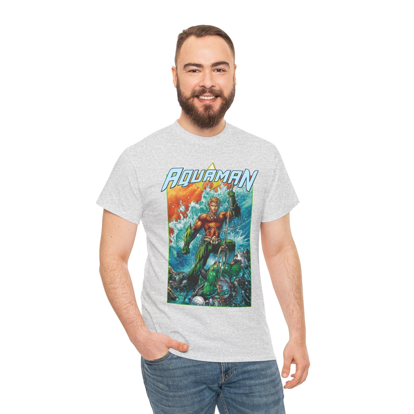 Aquaman T-Shirt - Jim Lee Art - DC New 52 - Arthur Curry, King of Atlantis - DC Comics