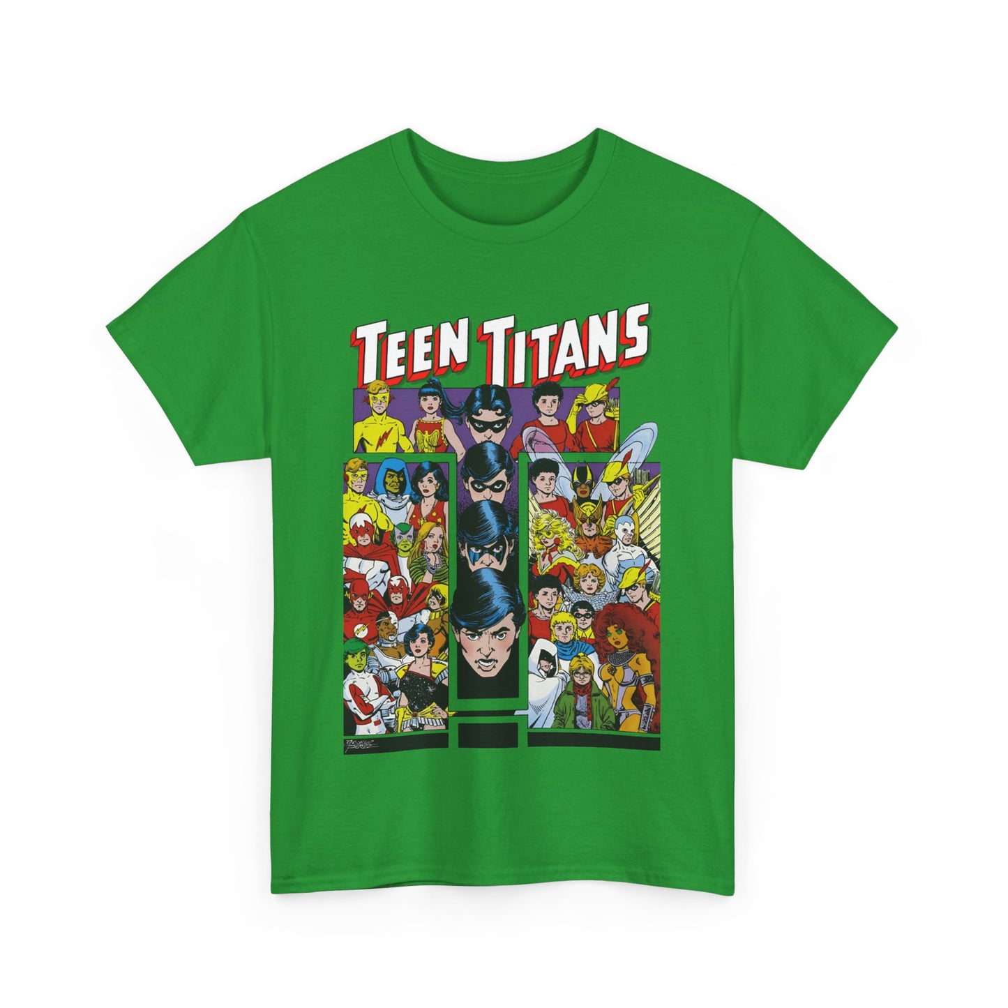Teen Titans T-Shirt - George Perez Art - Wonder Girl, Bumblebee, Kid Flash, Starfire, Cyborg, Raven, Lilith, Flash, Hawn & Dove, Robin - DC Comics