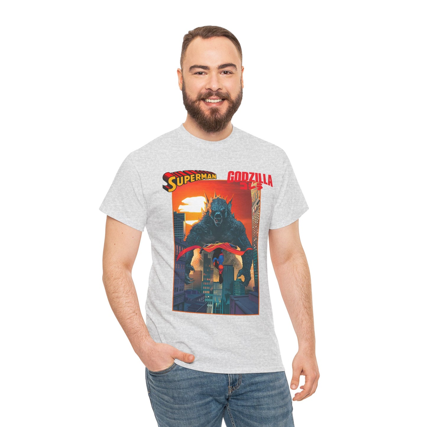 Superman Vs Godzilla T-Shirt - DC Comics - Man of Steel Vs the King of the Monsters