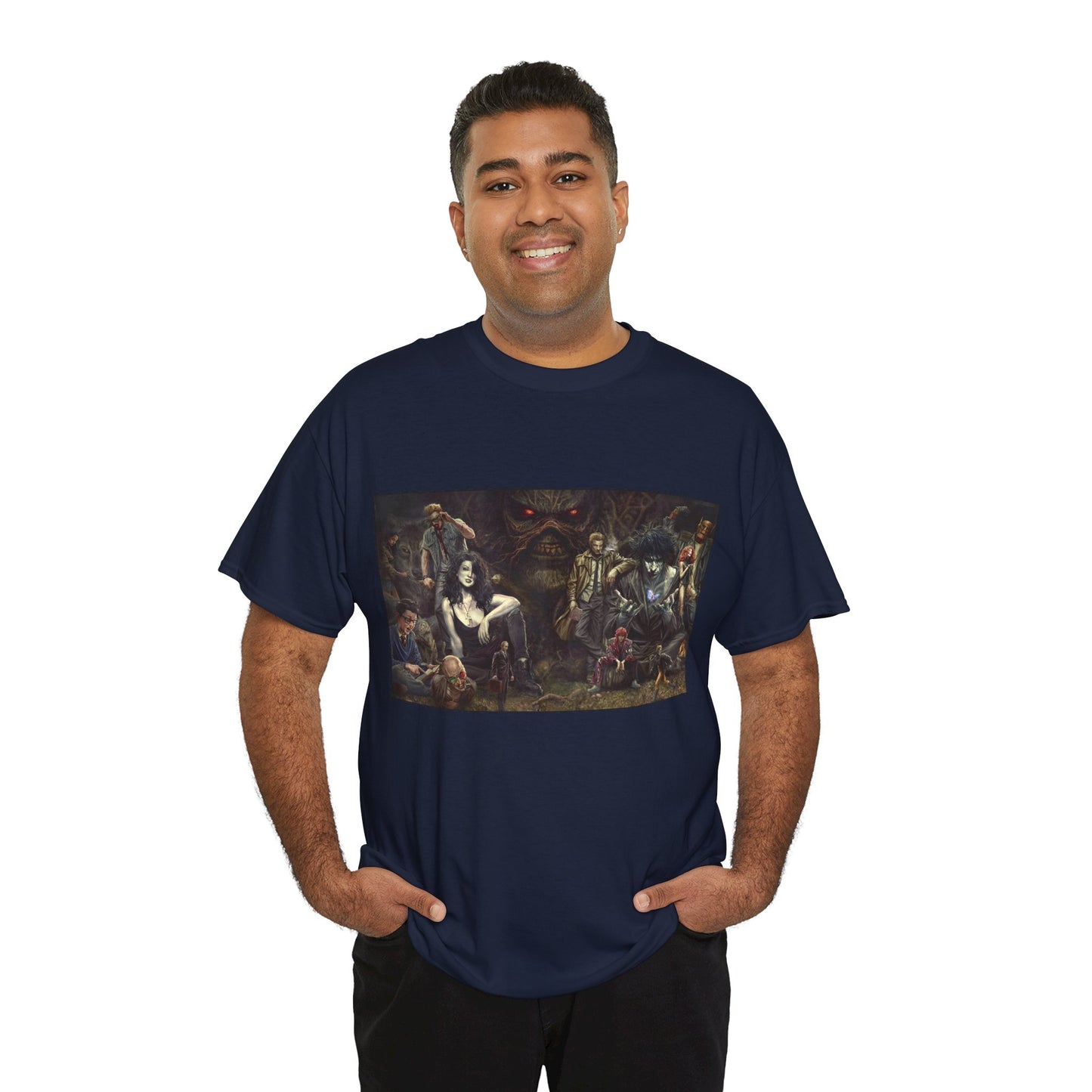 Vertigo Poster T-Shirt - Lee Bermejo Art - Swamp Thing, Sandman, Death, Spider Jerusalem, Shade - DC Comics