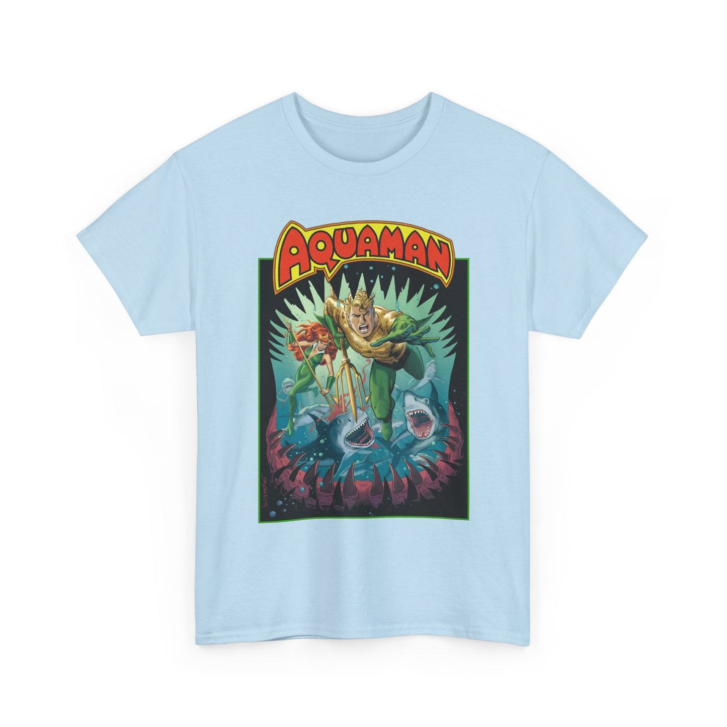 Aquaman T-Shirt - José Luis García-López Art - 80th Anniversary Variant Cover - Arthur Curry, Mera, Bronze Age Look - DC Comics