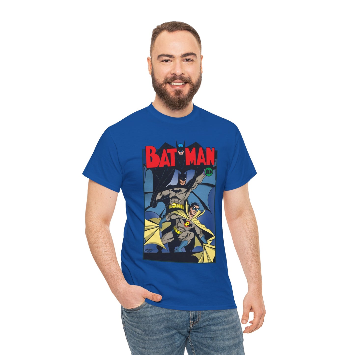 Batman & Robin T-Shirt - George Perez Art - Earth 2 - DC Comics - Golden Age JSA - Bruce Wayne & Dick Grayson