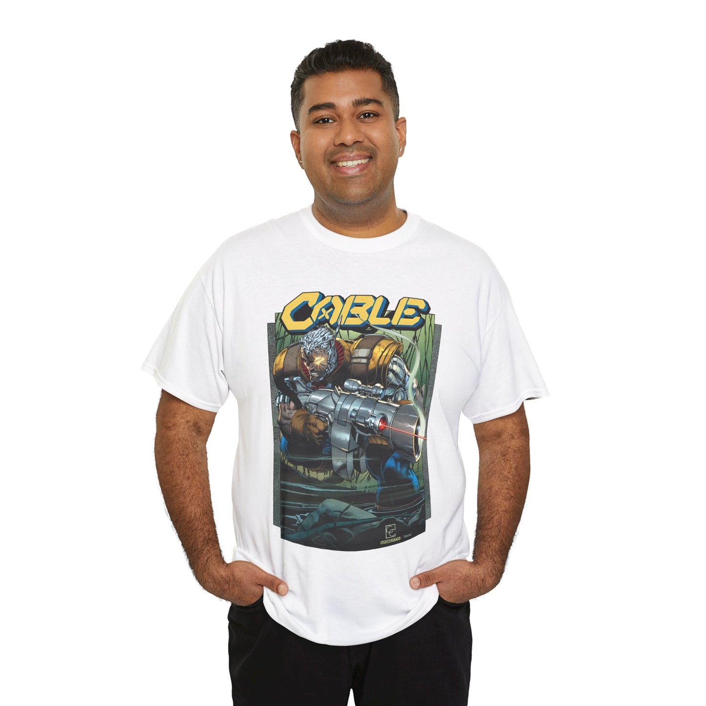 Cable T-Shirt - Greg Capullo Art - X-Force Leader, Mutant Fighter - Nathan Summers - Marvel Comics