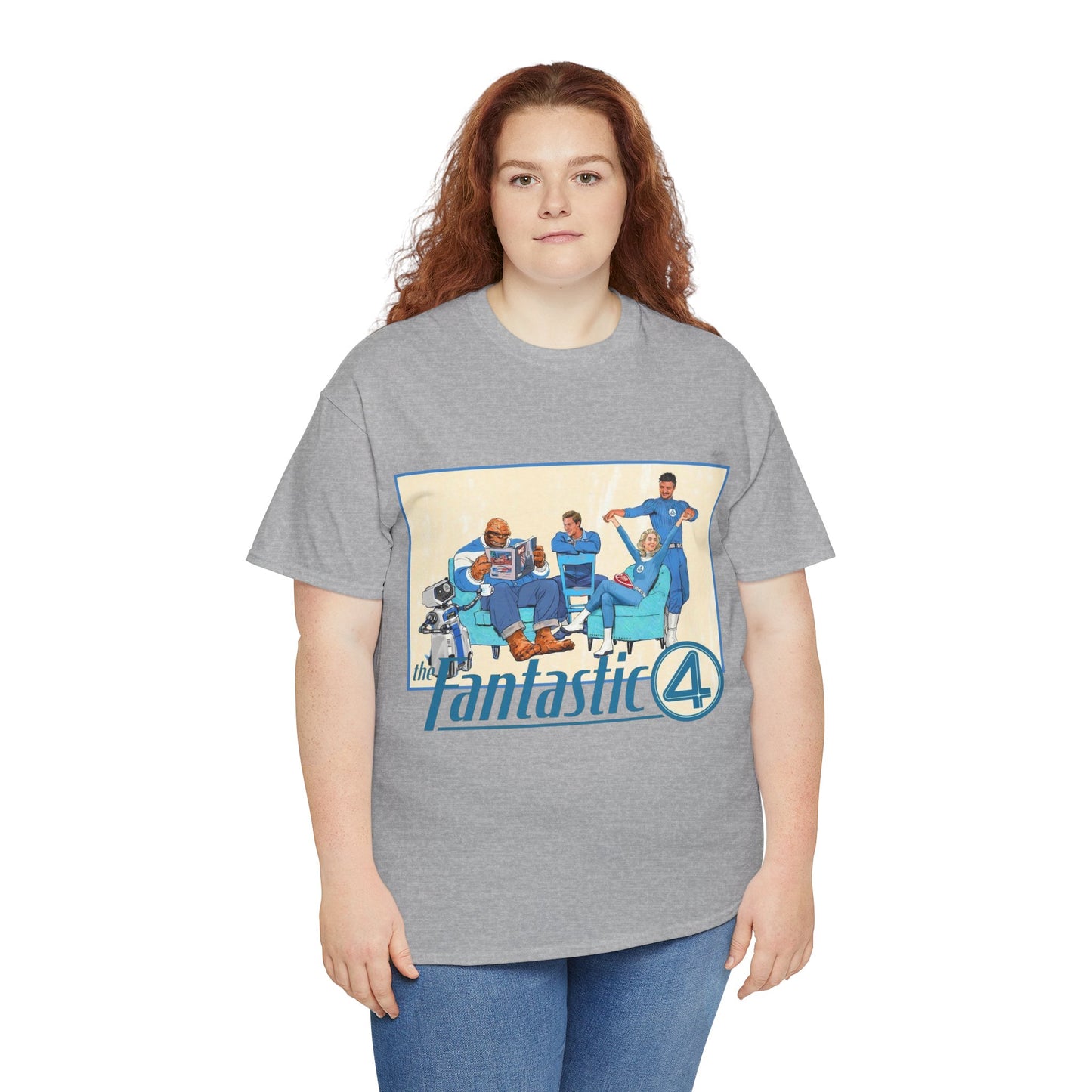 Fantastic Four T-Shirt - 2025 MCU Movie - Reed Richards, Invisible Woman, Thing, Human Torch - Marvel Comics Characters