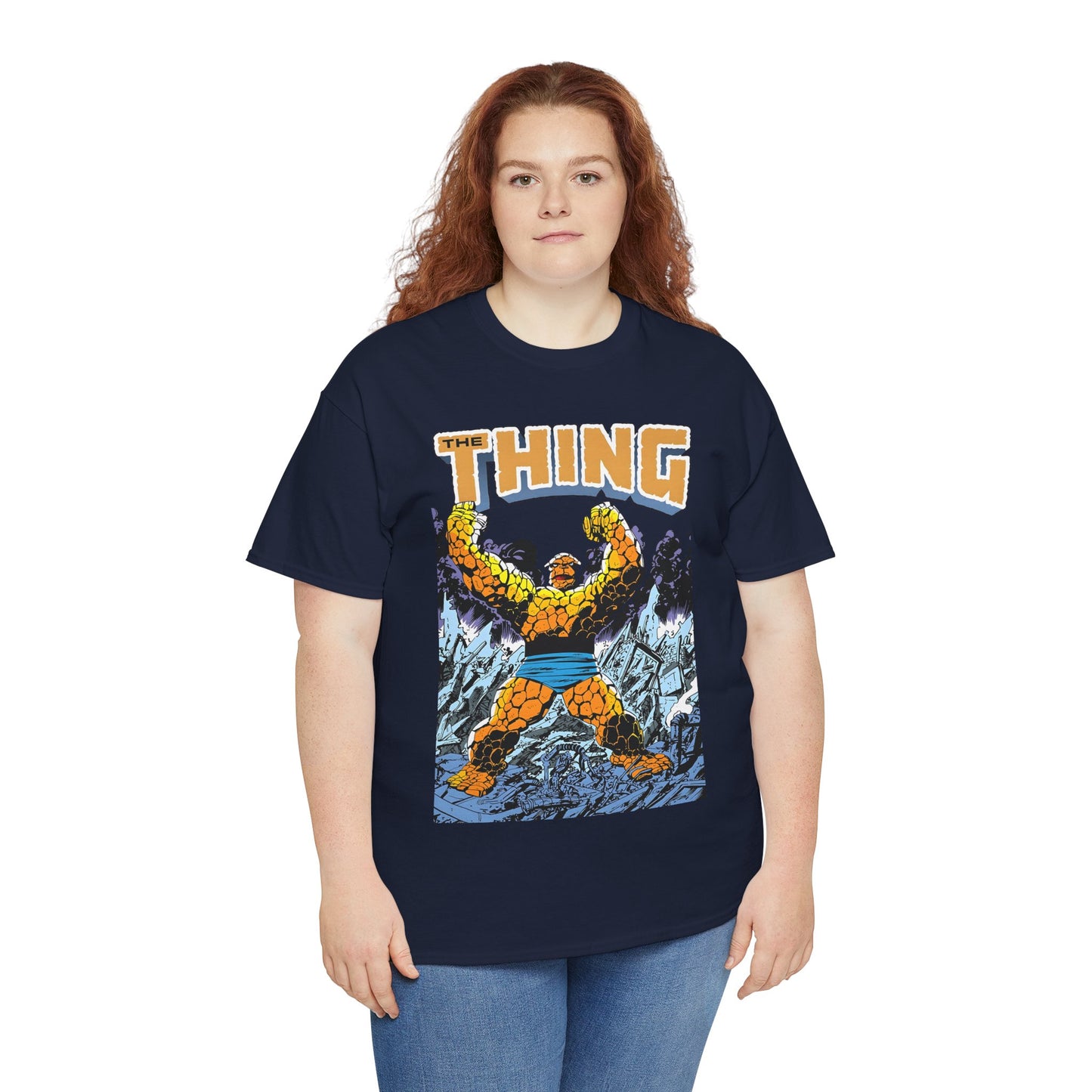 The Thing T-Shirt - John Byrne Art - Member of the Fantastic Four - Marvel Comics 1980s - Ben Grimm