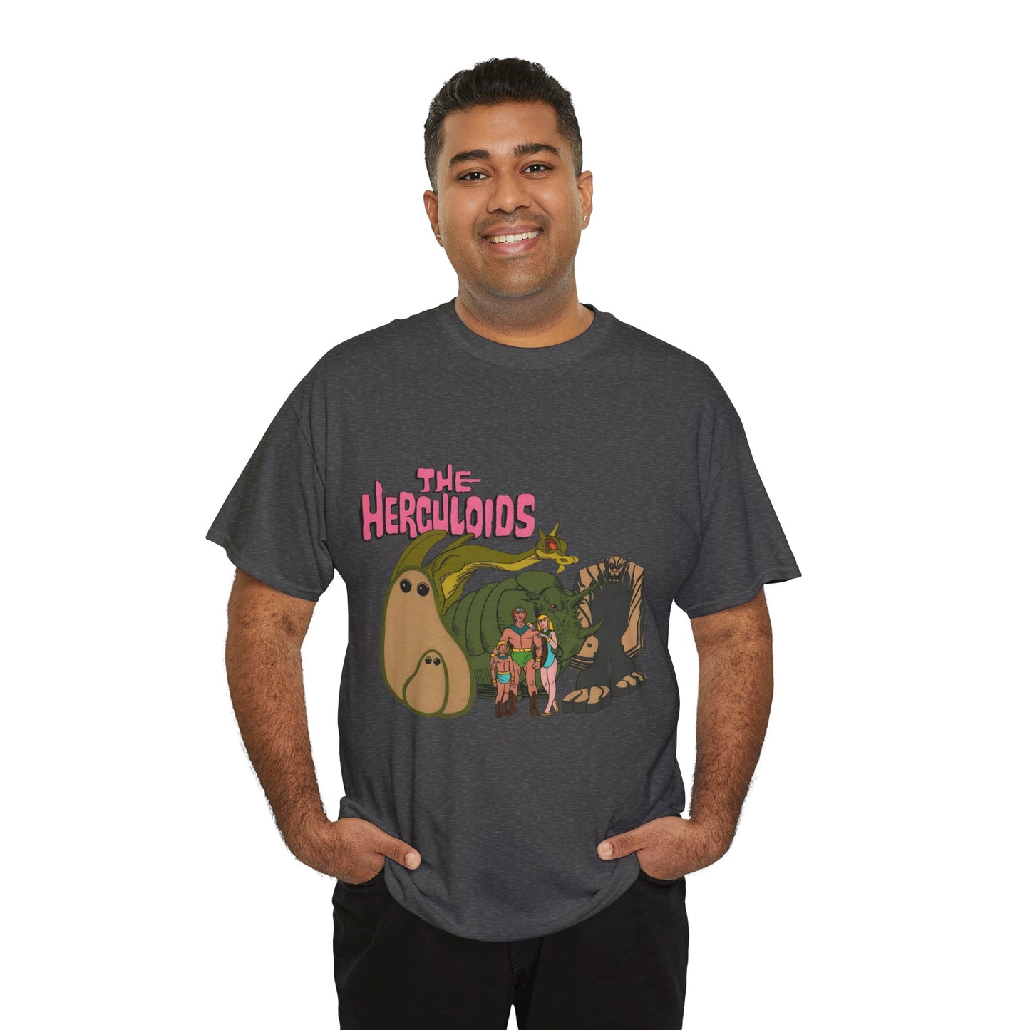Herculoids T-Shirt - Popular 1960s Hanna-Barbera Cartoon - Zandor, Tara, Dorno, Gloop & Gleep - Amzot - Alex Toth Designs