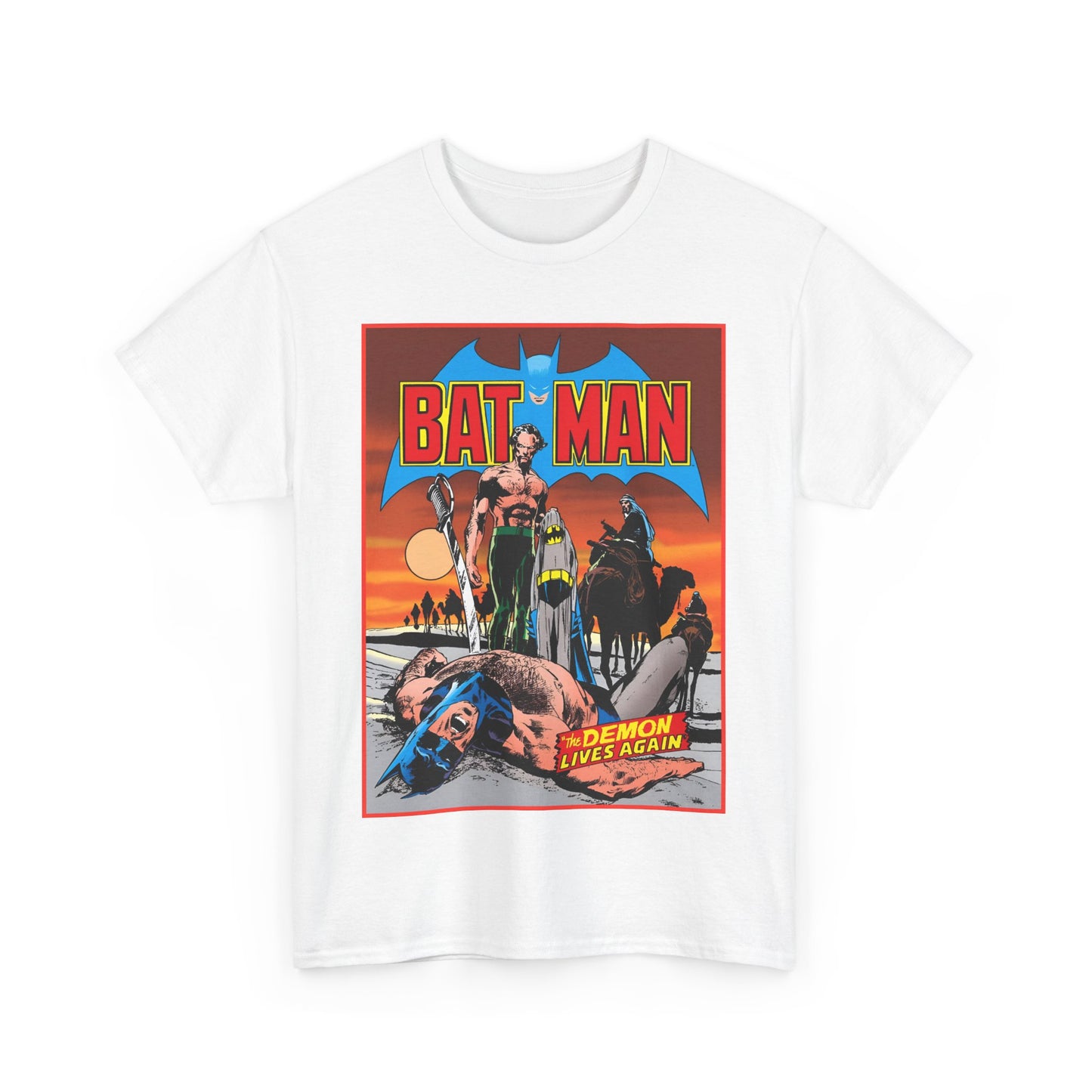Batman T-Shirt - Neal Adams Art - R'as Al Ghul - Demon Lives Again - DC Comics - Dark Knight Detective