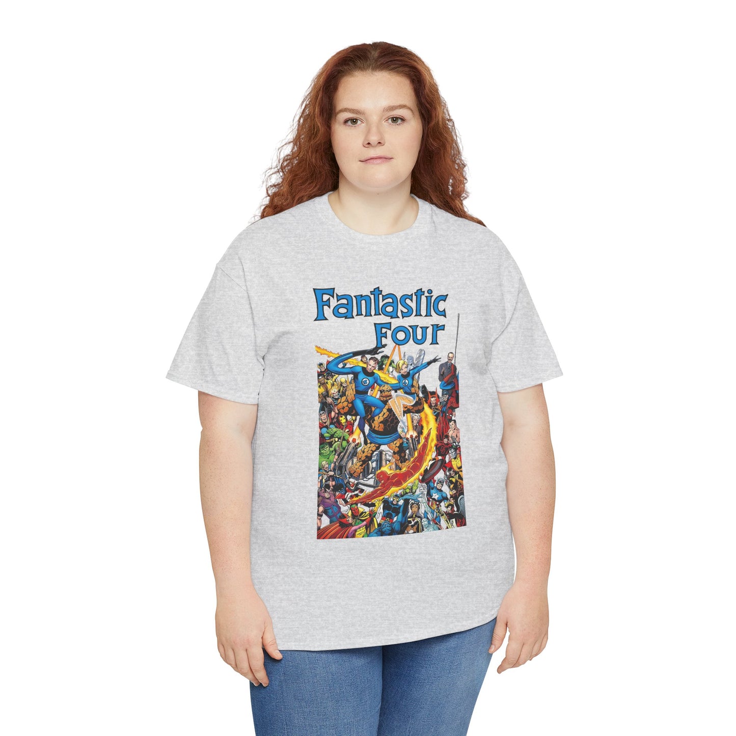 Fantastic Four T-Shirt - Classic John Byrne Art - Popular Marvel Comics Characters - Human Torch, The Thing, Invisible Woman, Reed Richards - 2025 MCU Movie