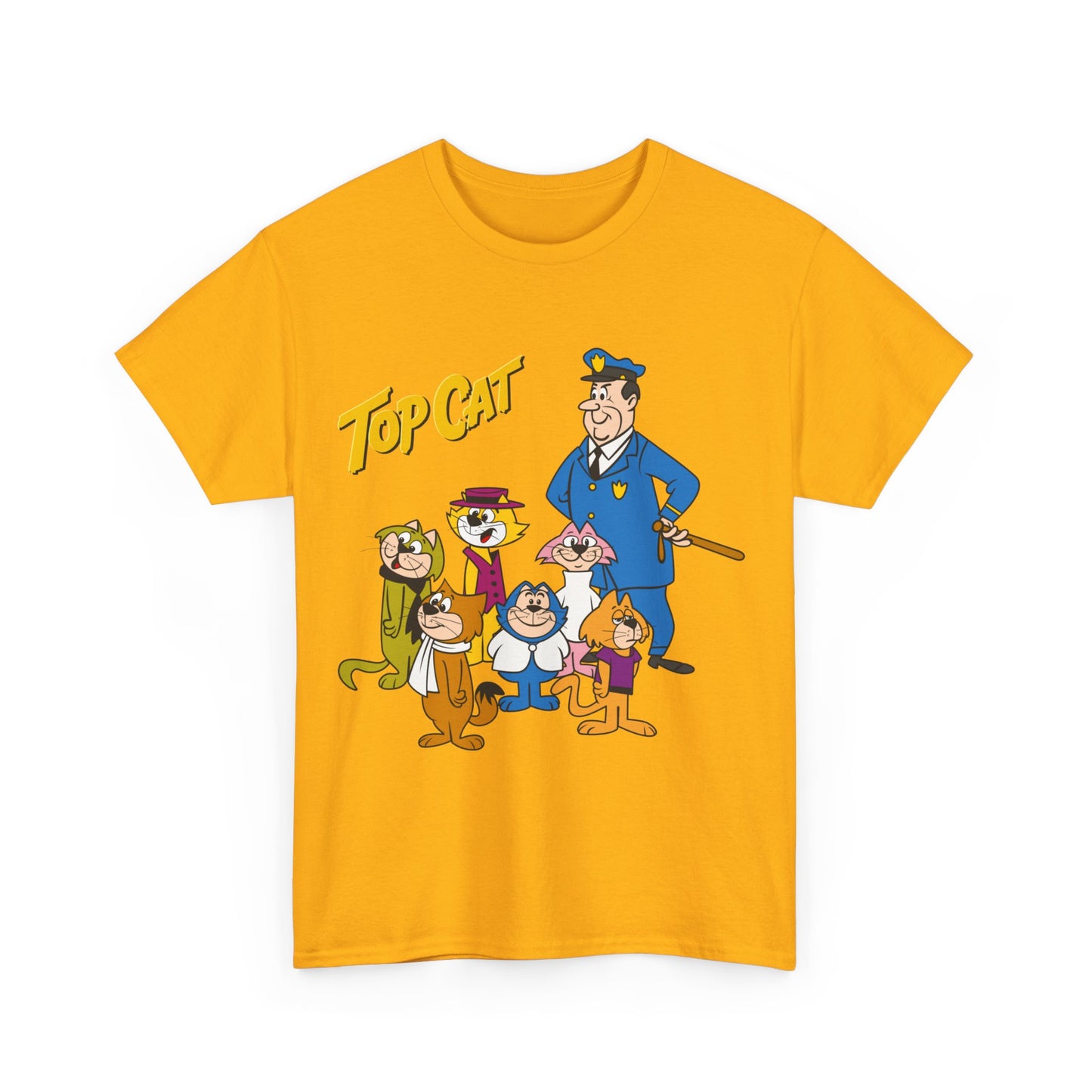 Top Cat & His Gang T-Shirt - Popular Hanna-Barbera 1960s TV Cartoon - Brain, Spook, Benny the Ball
