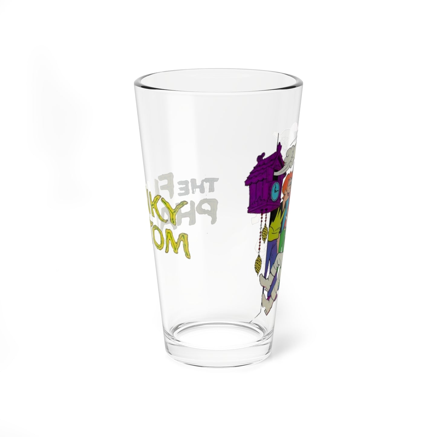 Funky Phantom Pint Glass, 16oz - Mudsy & Boo - Skip Gilroy, April Stewart, Augie Anderson, Elmo - Hanna-Barbera Saturday Morning Cartoon