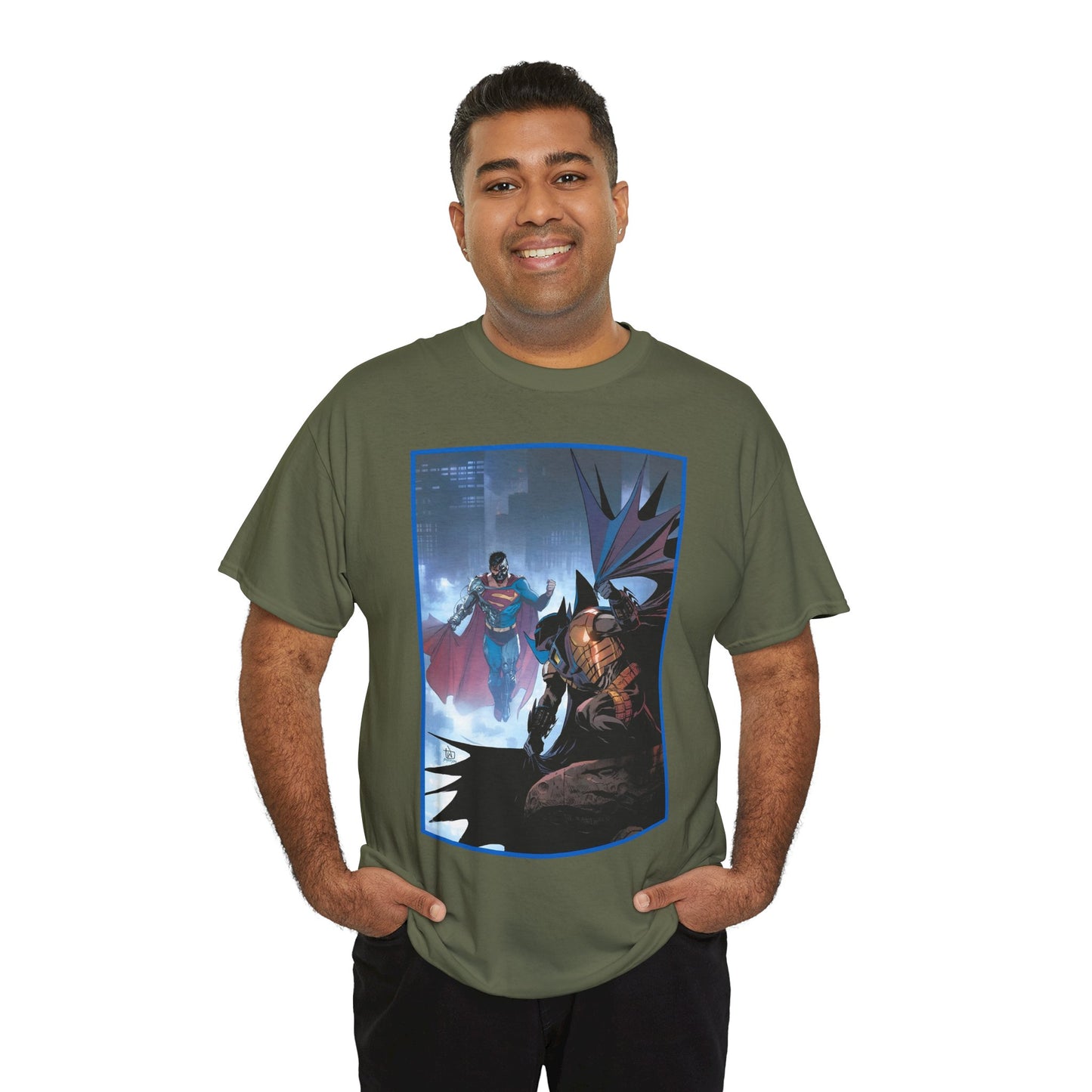 Cyborg Superman Vs Azrael Batman T-Shirt - Lee Weeks Art - Reign of the Superman, Knightfall - World's Finest Variant Cover Art - DC Comics