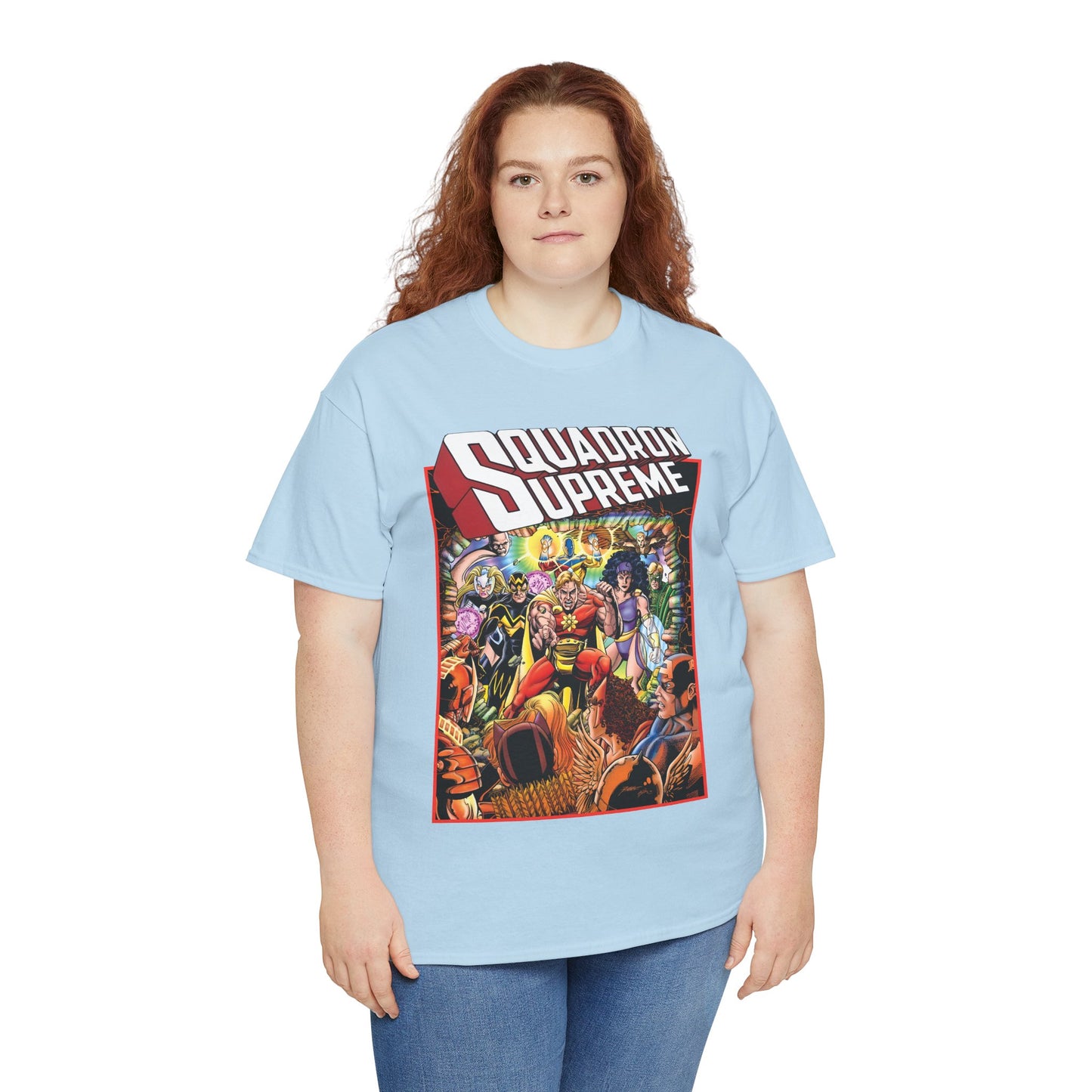 Squadron Supreme T-Shirt - George Perez Art - Hyperion, Nighthawk, Doctor Spectrum, Power Princess, Whizzer - Marvel Comics