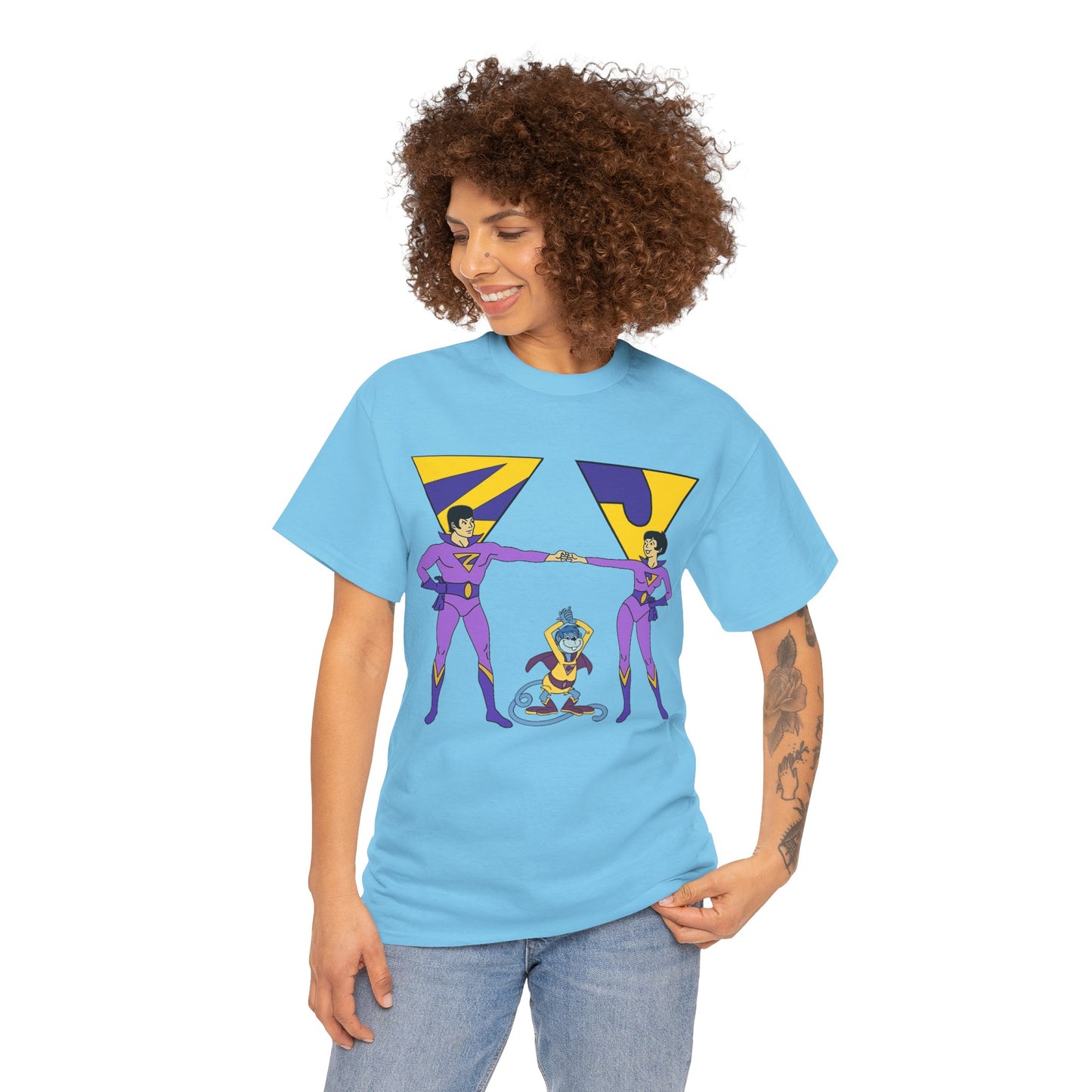Wonder Twins T-Shirt - Super Friends - Zan & Jayna - Hanna-Barbera Cartoon - DC Comics