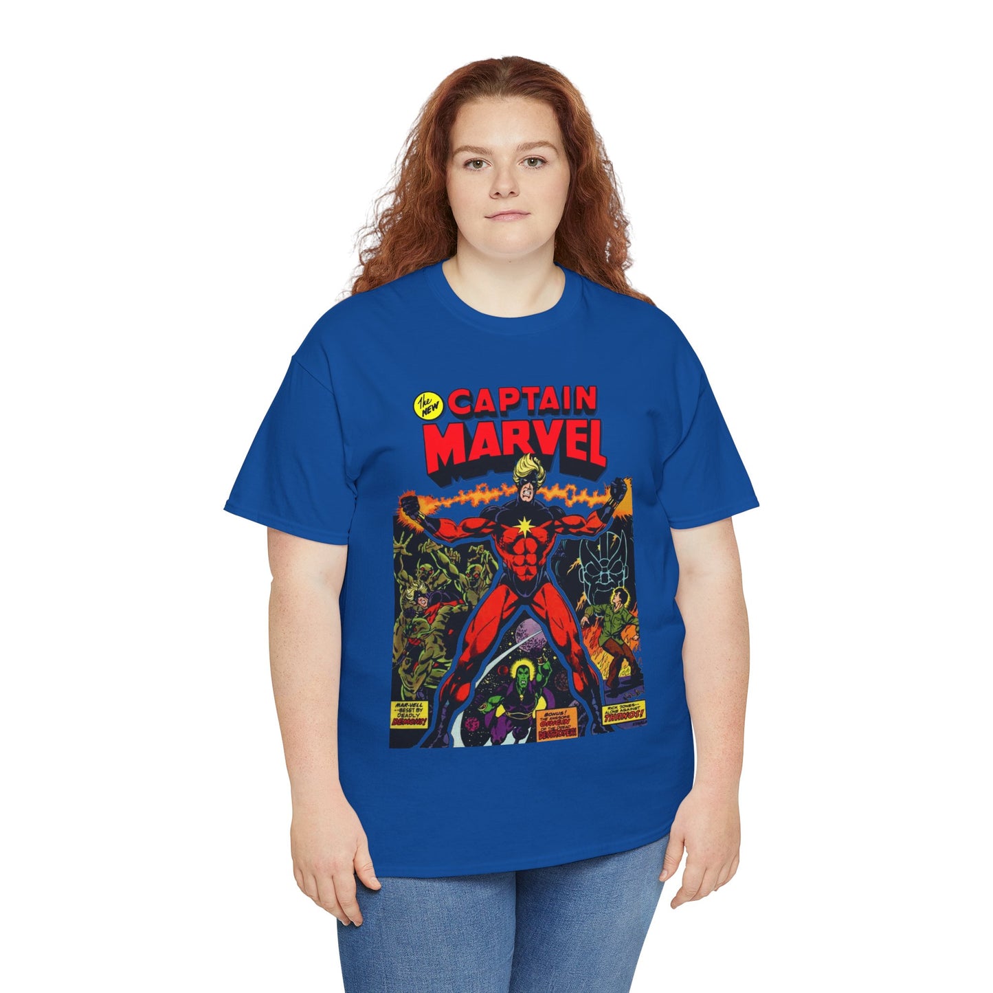 Captain Marvel T-Shirt - Jim Starlin Art - Thanos - Drax the Destroyer - Issue #32 Cover Art