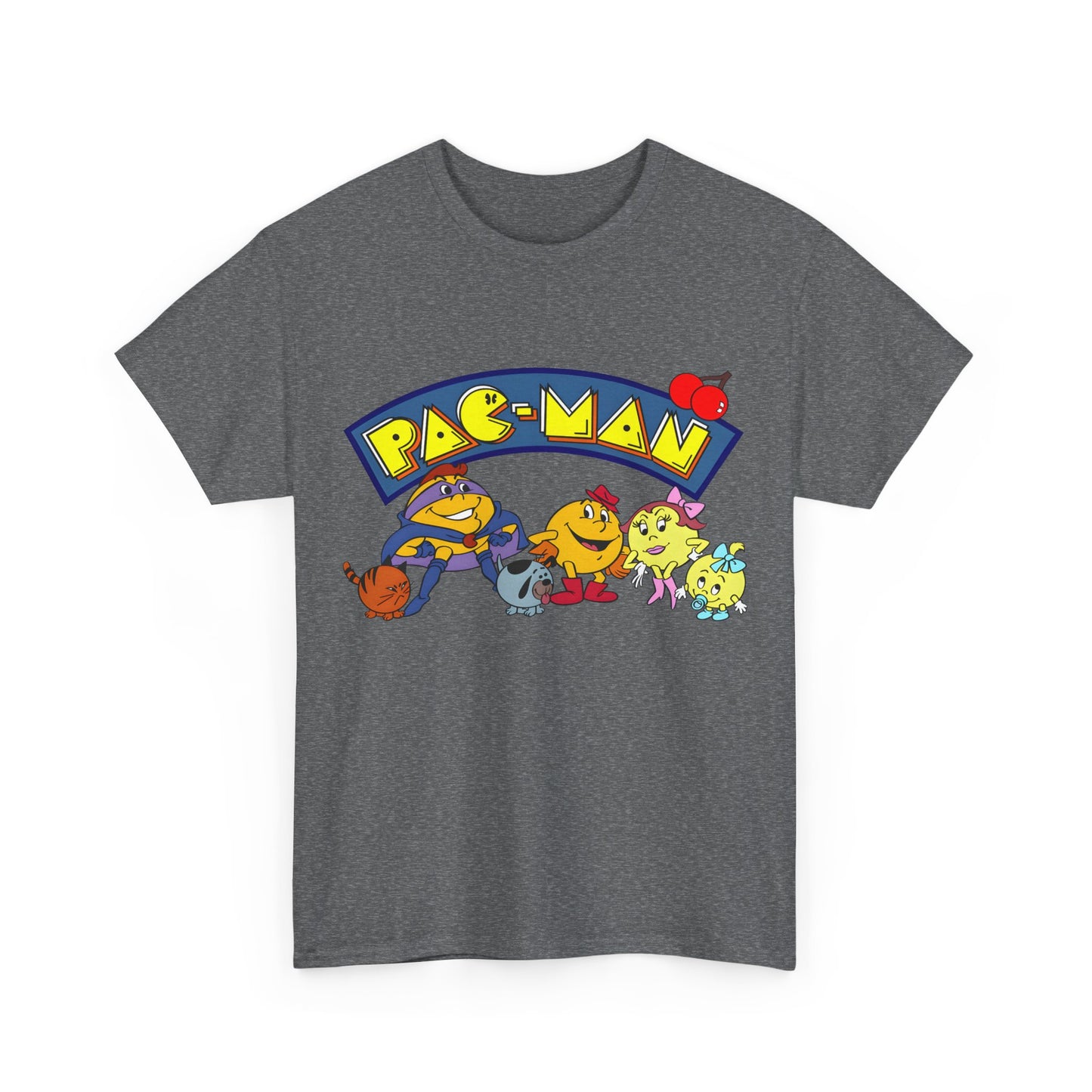 Pac-Man T-Shirt - Ms Pac-Man, Baby Pac - Hanna-Barbera Saturday Morning Cartoon - Popular 1980s TV Animation