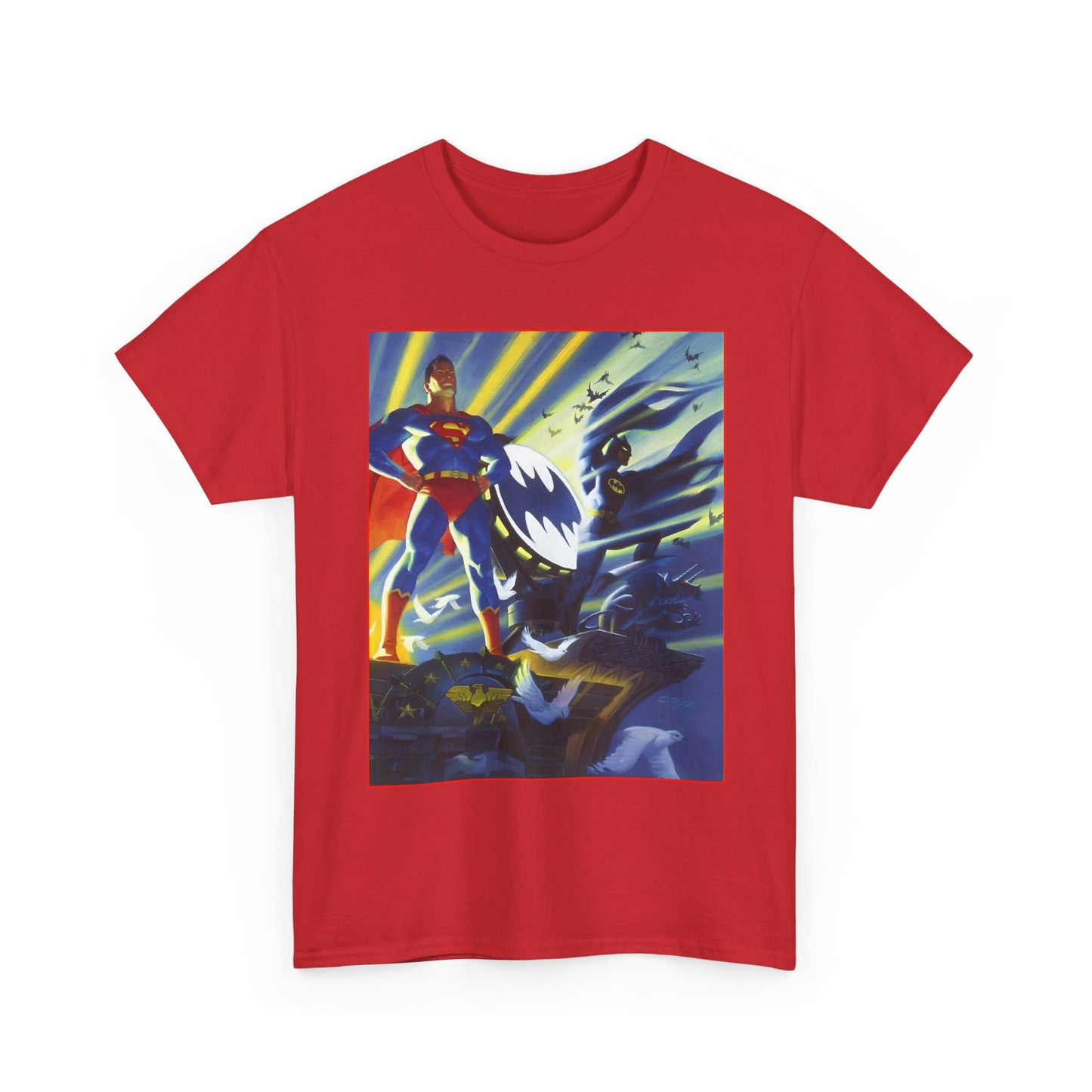 Superman & Batman T-Shirt - Steve Rude Art - The Dark Knight Detective & The Man of Steel - World's Finest - DC Comics