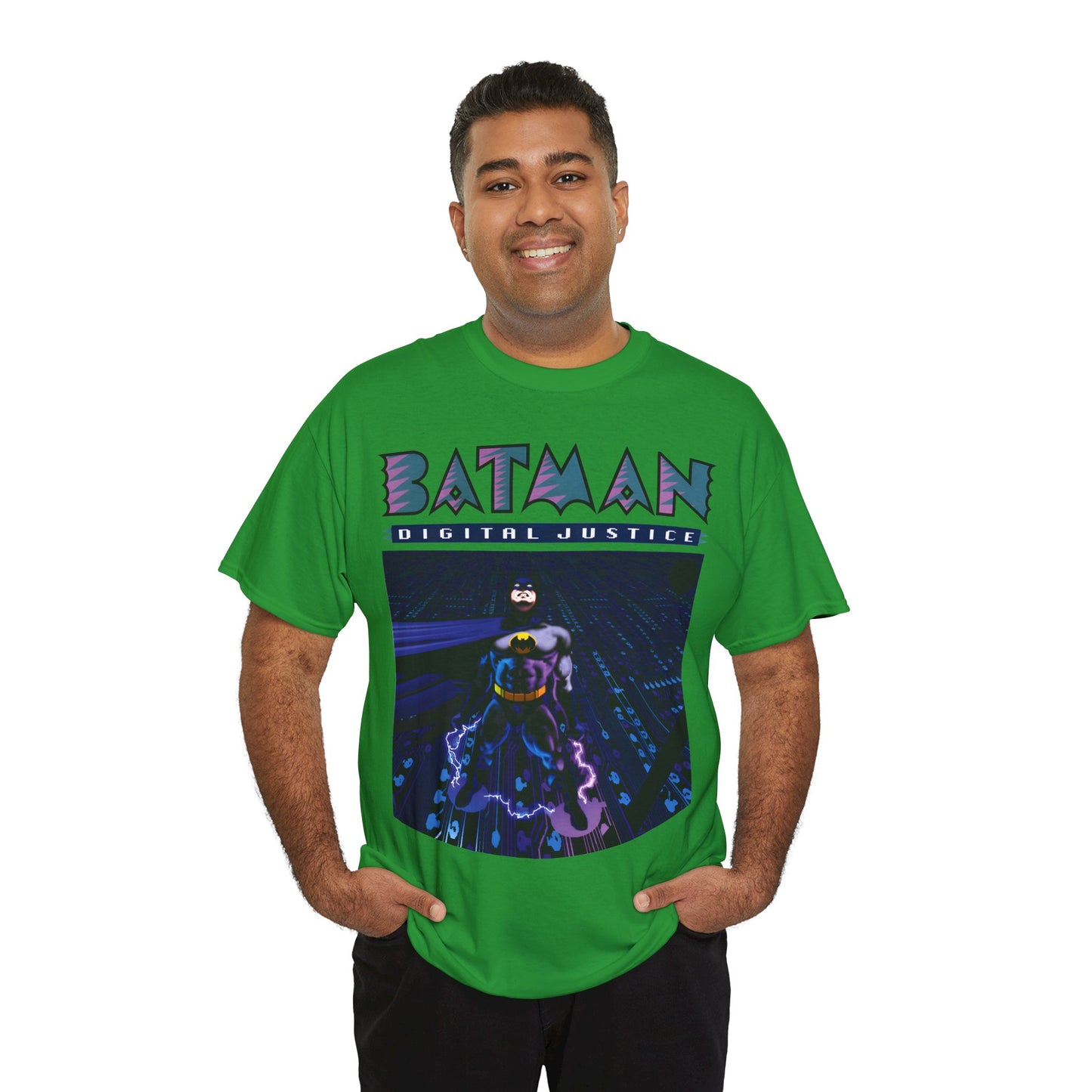 Batman Digital Justice T-Shirt - Pepe Moreno Computer Generated Art - Graphic Novel - Gotham City, Bruce Wayne - DC Comics