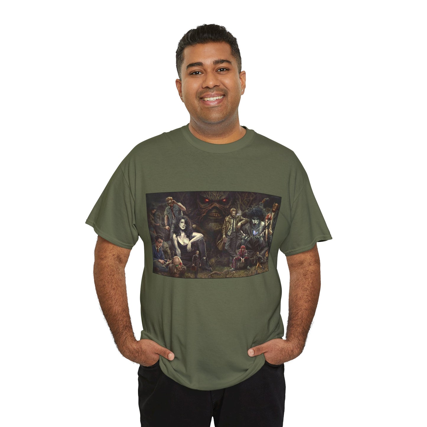 Vertigo Poster T-Shirt - Lee Bermejo Art - Swamp Thing, Sandman, Death, Spider Jerusalem, Shade - DC Comics