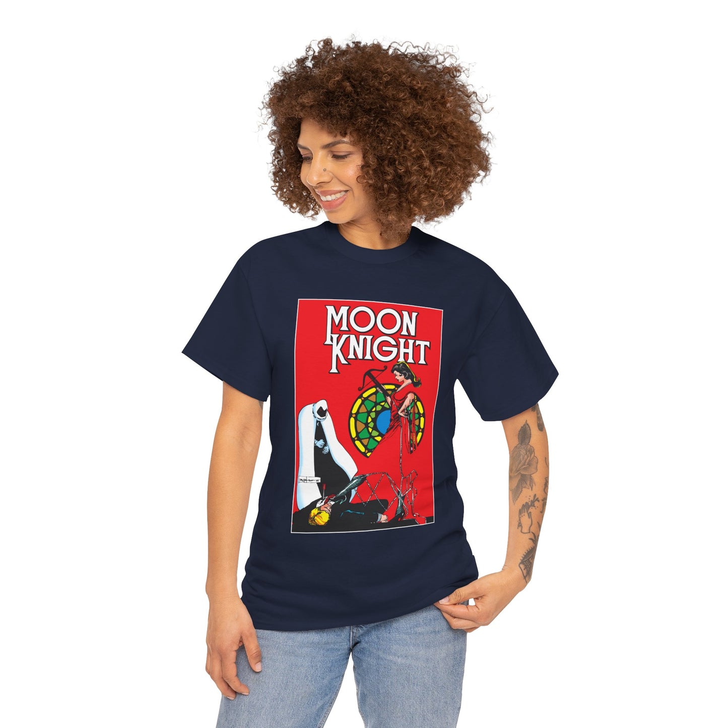 Moon Knight T-Shirt - Bill Sienkiewicz Art - Marc Spector - Marvel Comics - Khonshu