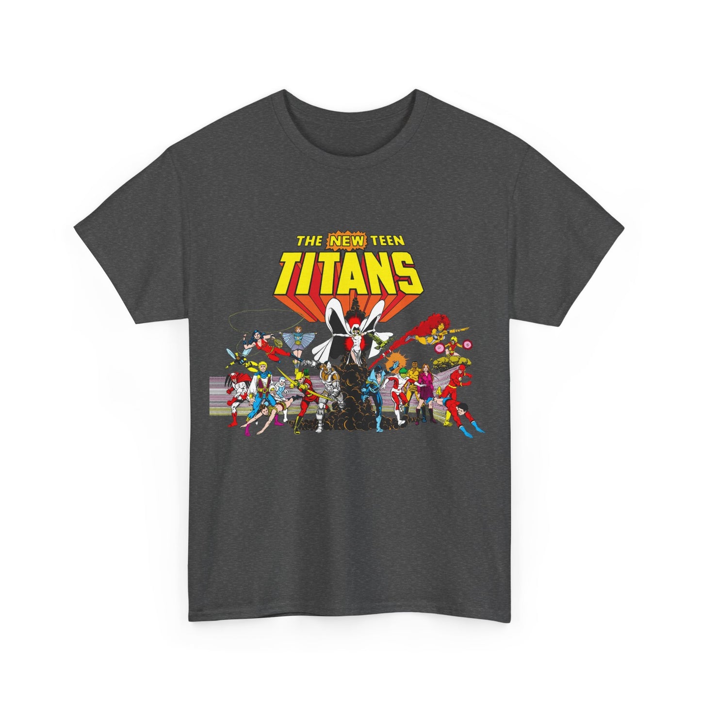 New Teen Titans T-Shirt - George Perez Art - Nightwing, Starfire, Cyborg, Speedy, Bumblebee, Hawk, Dove, Speedy, Wonder Girl, Terra, Lilith - DC Comics