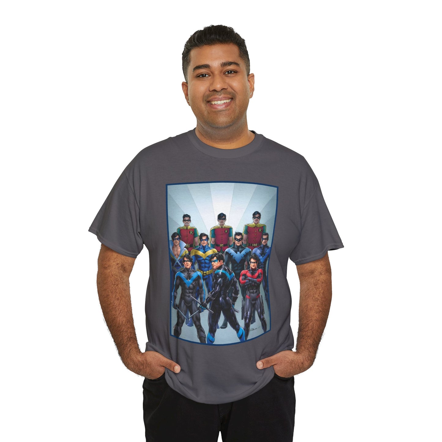 Nightwing Through the Ages T-Shirt - Nicola Scott Art - Dick Grayson, Robin the Boy Wonder - Batman Sidekick - New Teen Titans Leader - DC Comics