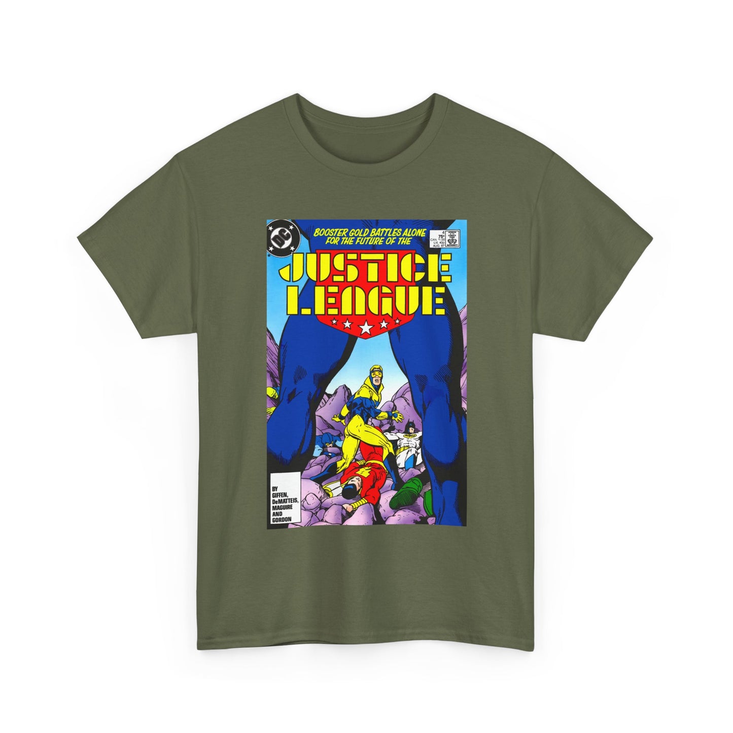 Justice League T-Shirt - Kevin Maguire Art - Booster Gold - DC Comics