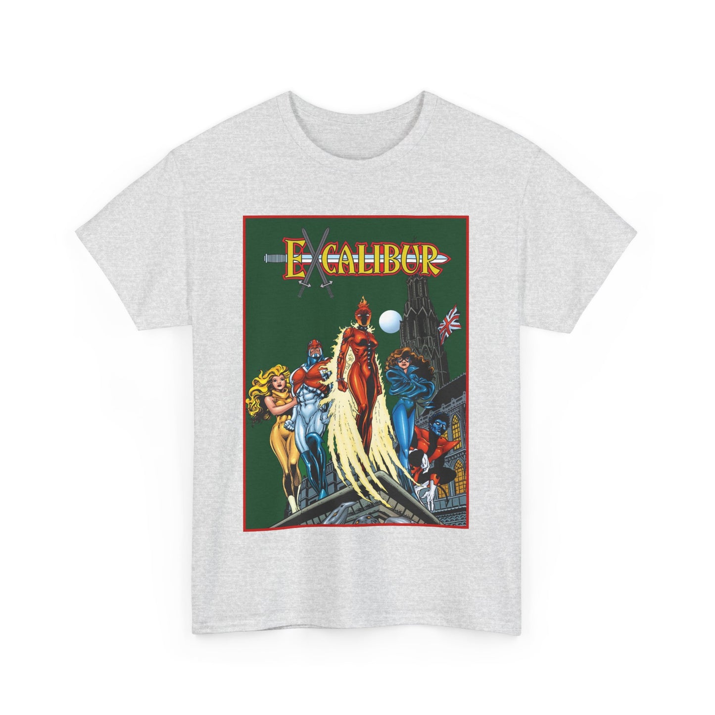 Excalibur T-Shirt - Amazing Alan Davis Art - Nightcrawler, Shadowcat, Captain Britain, Rachel Summers - Marvel Comics - X-Men Spin-Off - Mutants in the UK