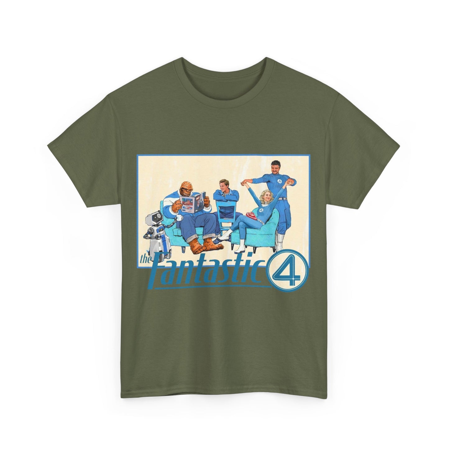 Fantastic Four T-Shirt - 2025 MCU Movie - Reed Richards, Invisible Woman, Thing, Human Torch - Marvel Comics Characters
