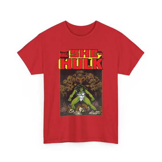 Savage She-Hulk & Man-Thing T-Shirt - Michael Golden Art - Marvel Comics