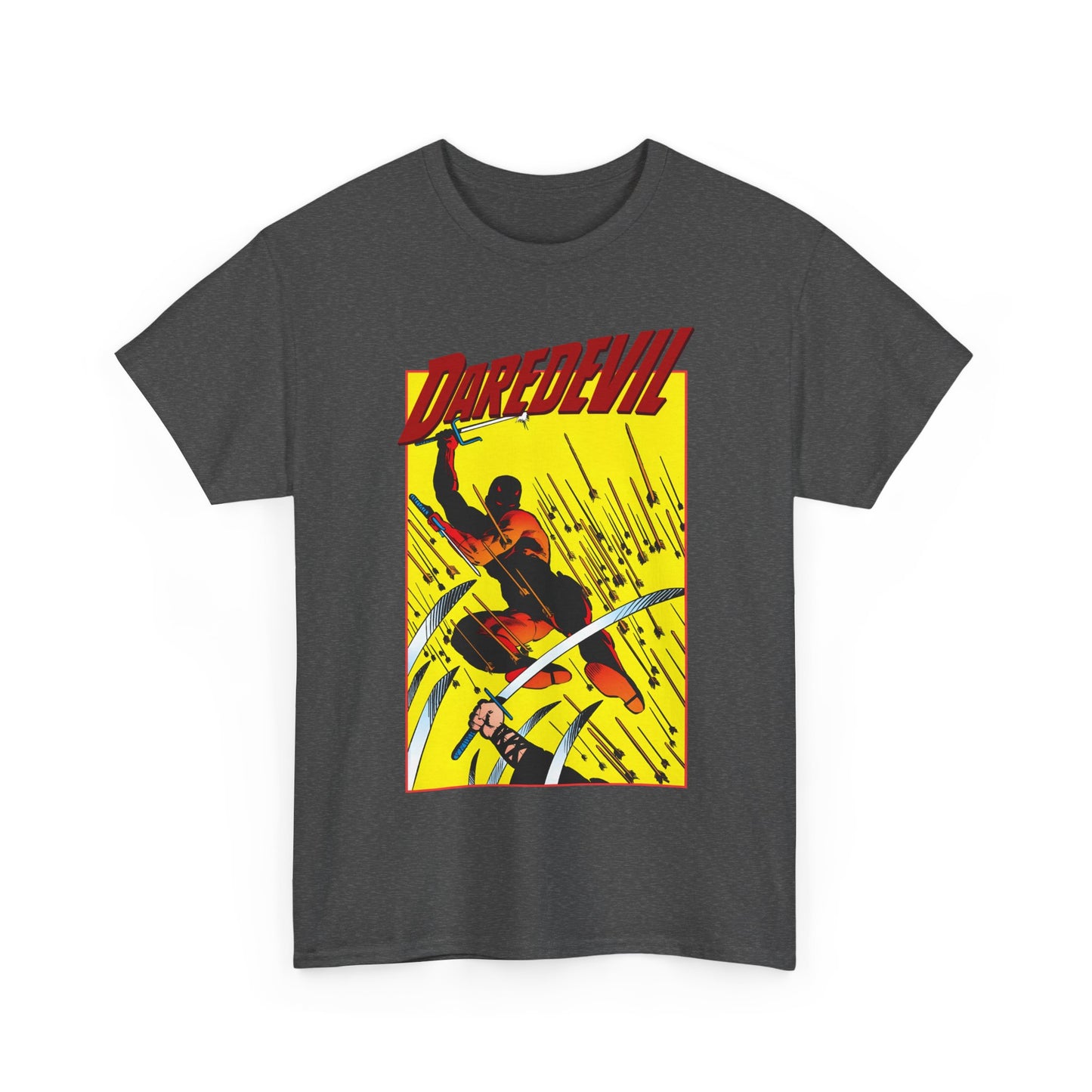 Daredevil T-Shirt - Frank Miller Art - Matt Murdock - Ninja Arrow Attack - 1980s Classic Story - Marvel Comics