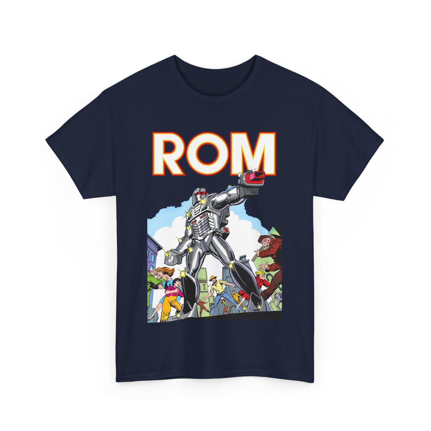 Rom: Spaceknight T-Shirt - Marvel Comics Art- Retro Character - Dire Wraiths