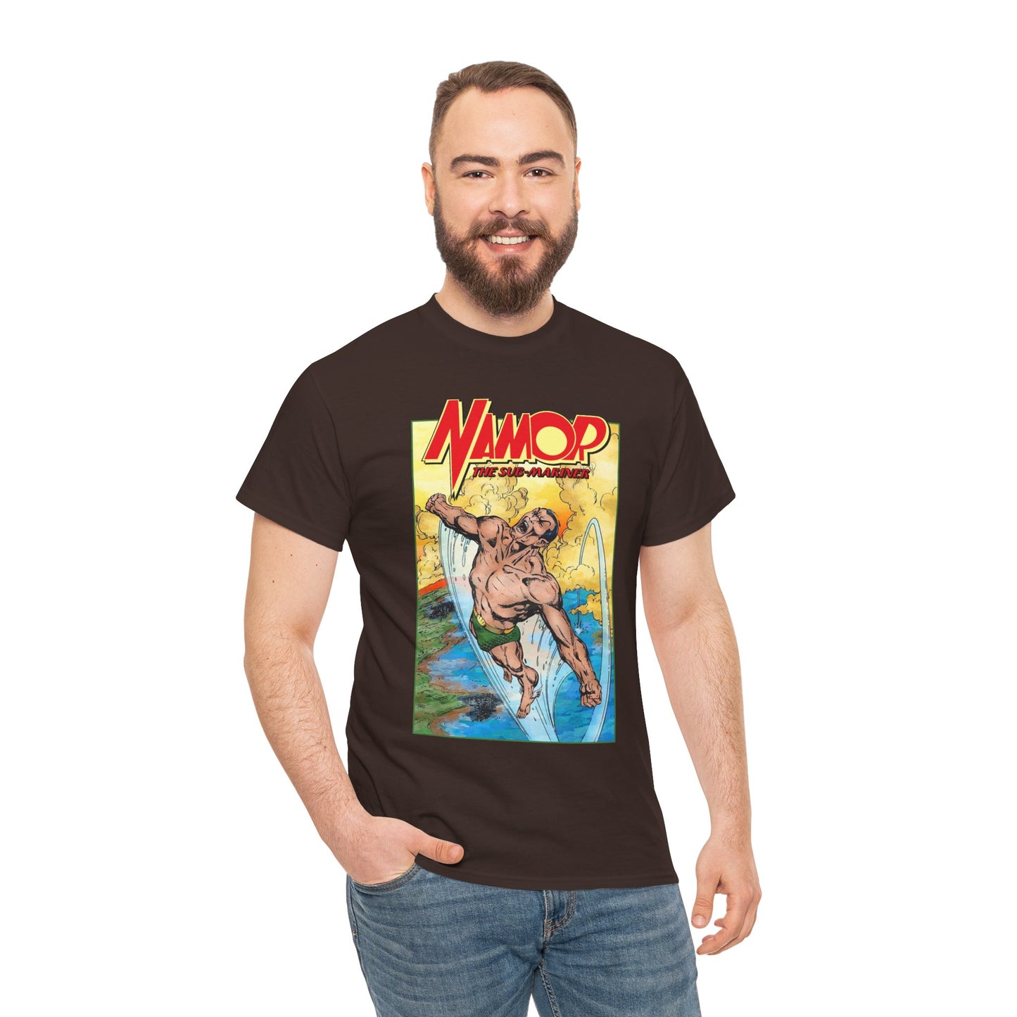 Namor T-Shirt - John Byrne Art - The Sub-Mariner - Marvel Comics 1980s Series - King of Atlantis