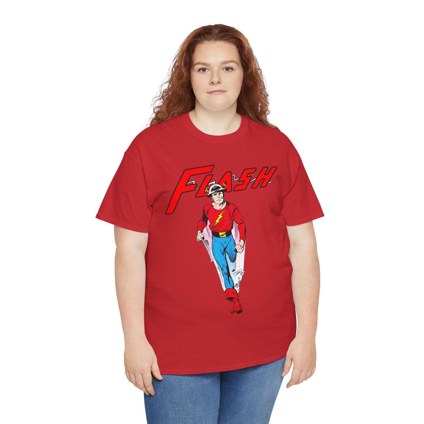 Golden Age Flash T-Shirt - John Byrne Art - Justice Society/JSA Member - Jay Garrick - Speedster