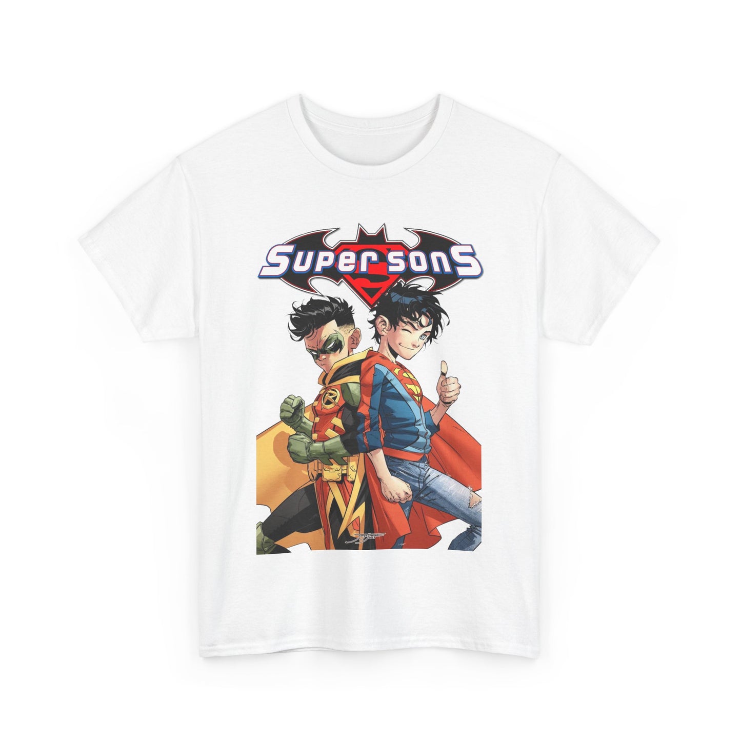 Super Sons T-Shirt - Jorge Jimenez Art - Superboy & Robin - Jon Kent & Damian Wayne - DC Comics - Sons of Superman & Batman