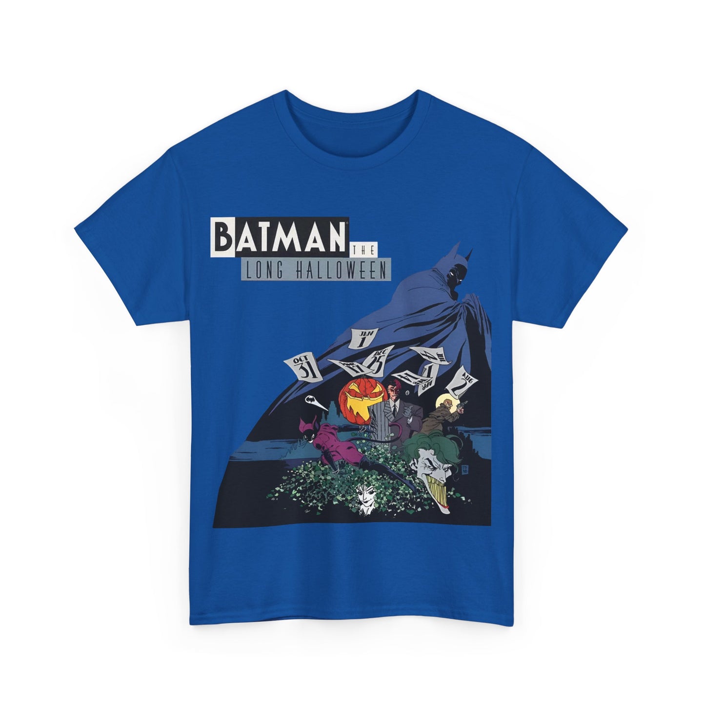 Batman The Long Halloween T-Shirt - Stunning Tim Sale Art - Joker, Catwoman, Two-Face, Poison Ivy, Commissioner Gordon - DC Comics - Classic Story
