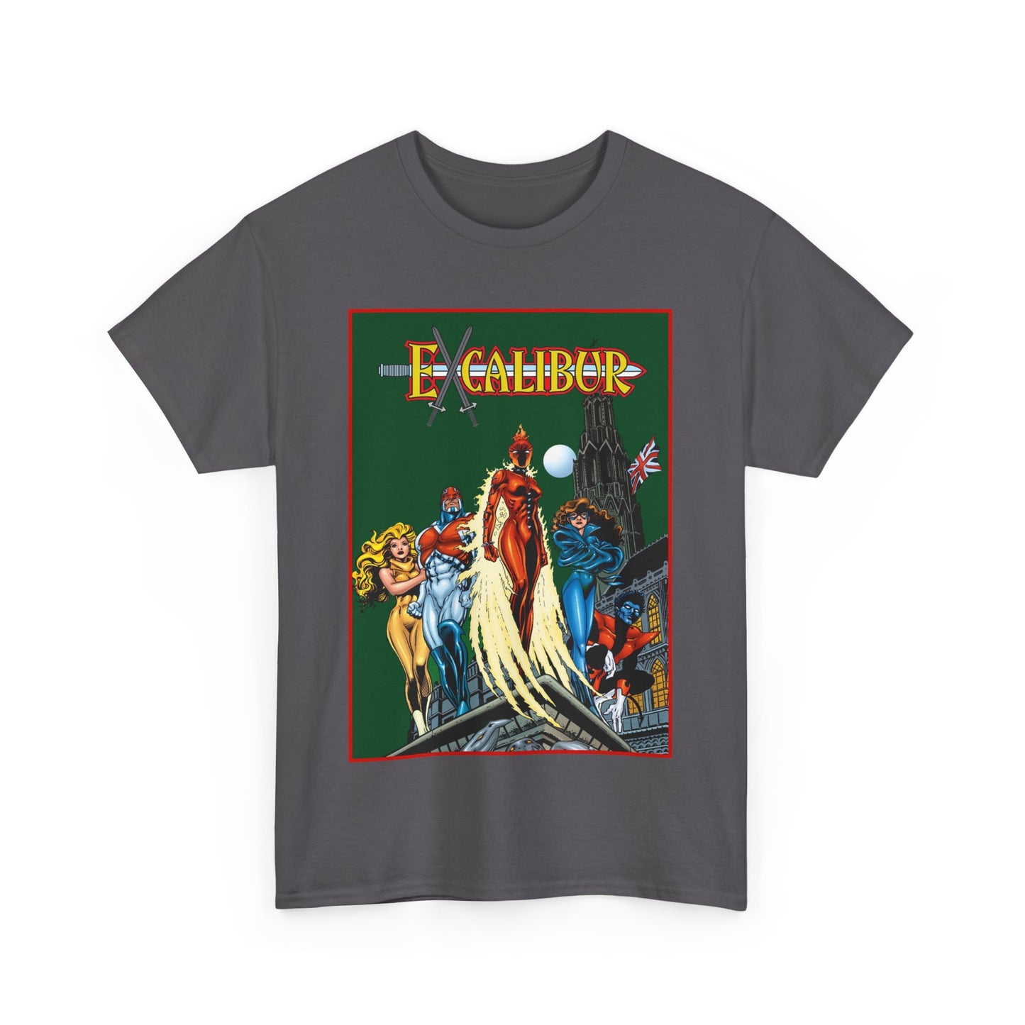 Excalibur T-Shirt - Amazing Alan Davis Art - Nightcrawler, Shadowcat, Captain Britain, Rachel Summers - Marvel Comics - X-Men Spin-Off - Mutants in the UK