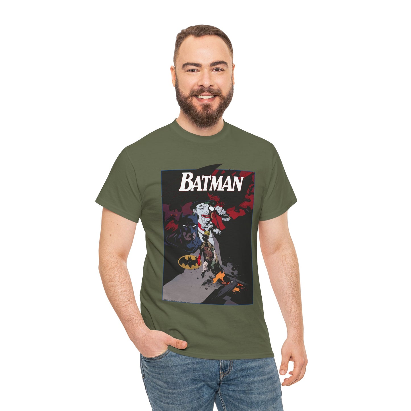 Batman T-Shirt - Mike Mignola Art - Death in the Family Storyline - Joker & Robin (Jason Todd) - DC Comics