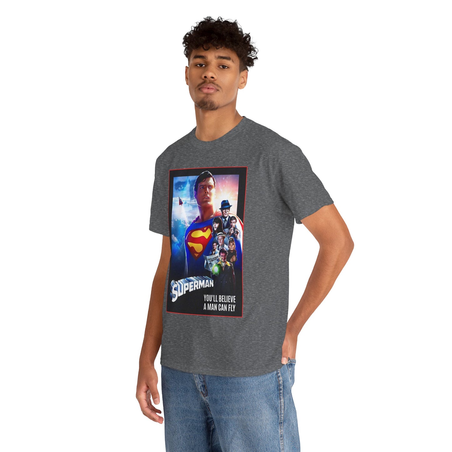 Superman The Movie T-Shirt - Christopher Reeve, Gene Hackman, Margot Kidder - Beloved 1970s Warner Brothers Movie - Krypton, Smallville, Metropolis - DC Comics