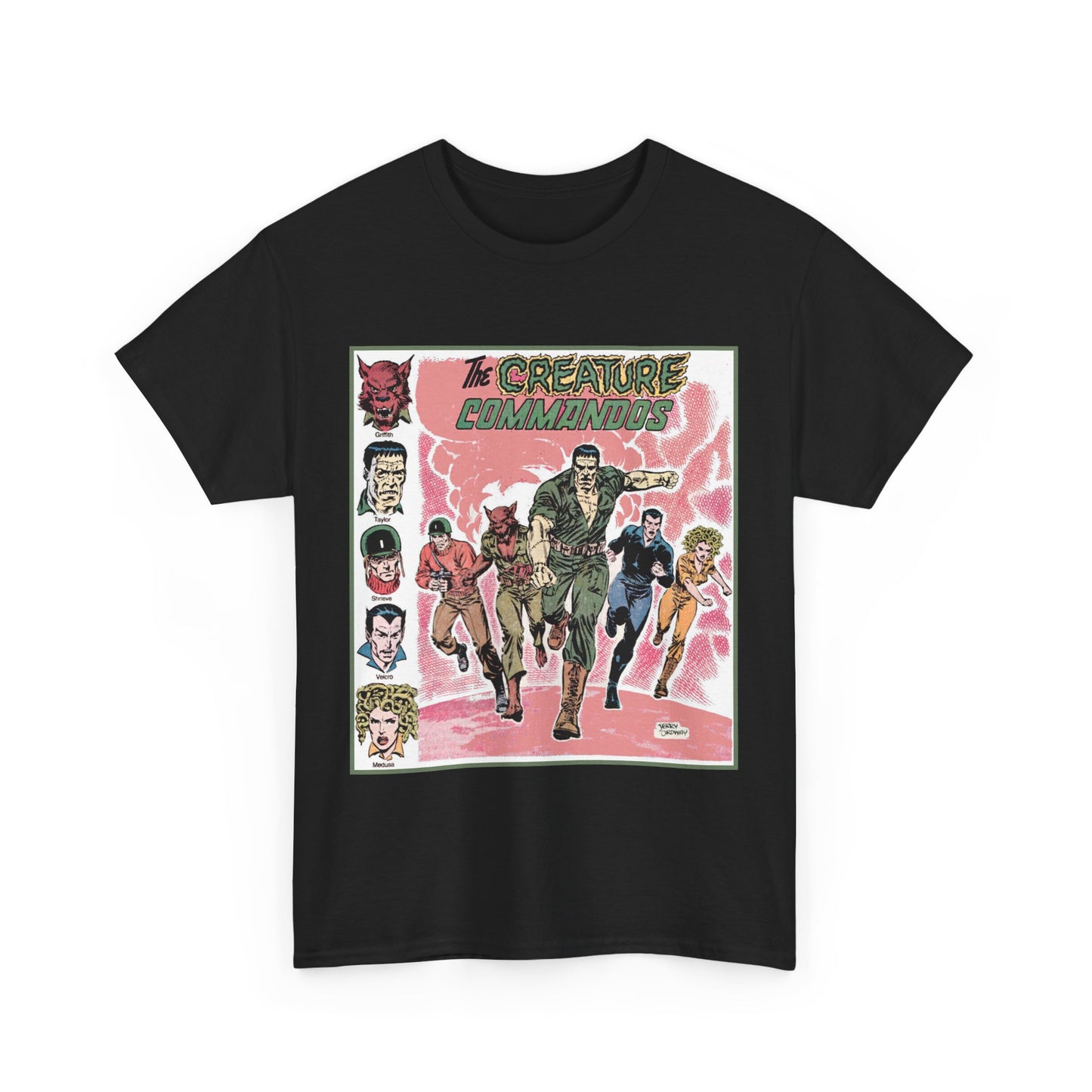 Creature Commandoes T-Shirt - Jerry Ordway Art - Medusa, Velcro, Shrieve - DC Comics Who's Who Art - Inspiration for James Gunn Series