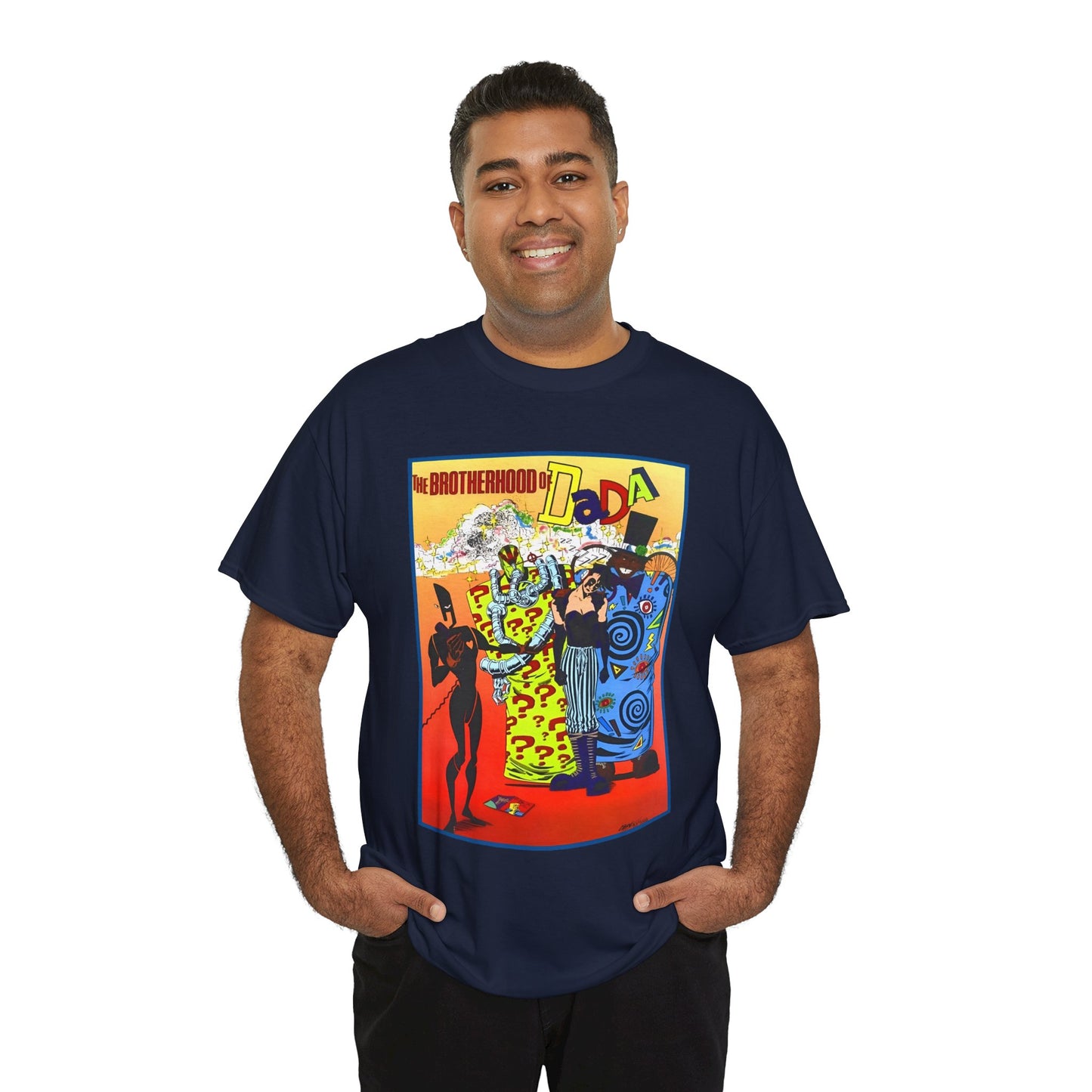 Brotherhood of Dada T-Shirt - Doom Patrol Foes - Mr Nobody, Quiz, Frenzy - DC Comics, Vertigo Comics - Grant Morrison Stories