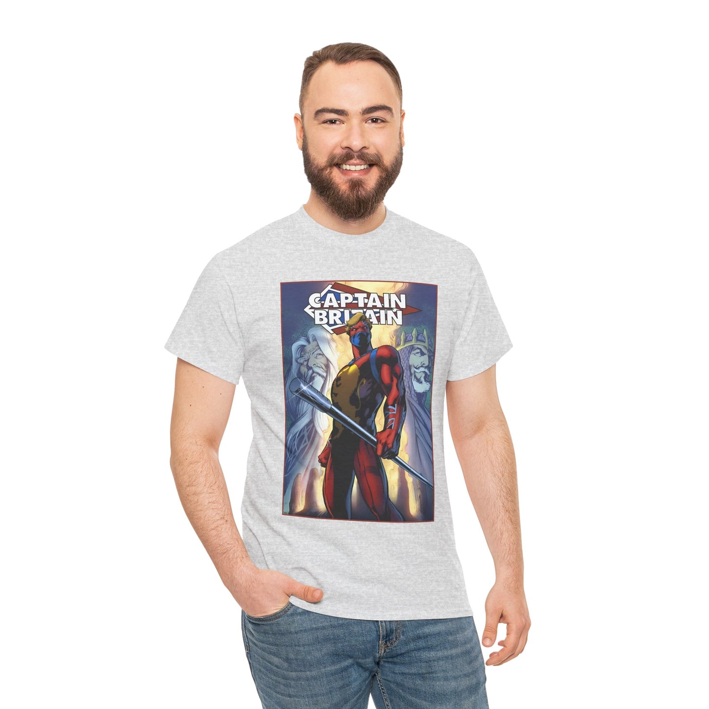 Captain Britain T-Shirt - Alan Davis Art - Excalibur Member - Marvel Comics