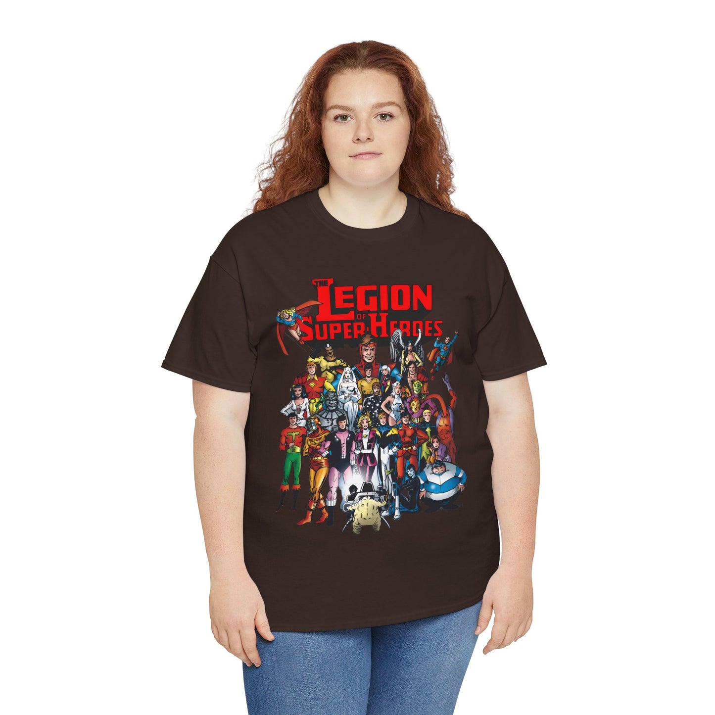 Legion of Super-Heroes T-Shirt - #300 Cover Art - Cosmic Boy, Saturn Girl, Superboy, Wildfire, Mon-El, Dream Girl, Brainiac 5, Supergirl - DC Comics