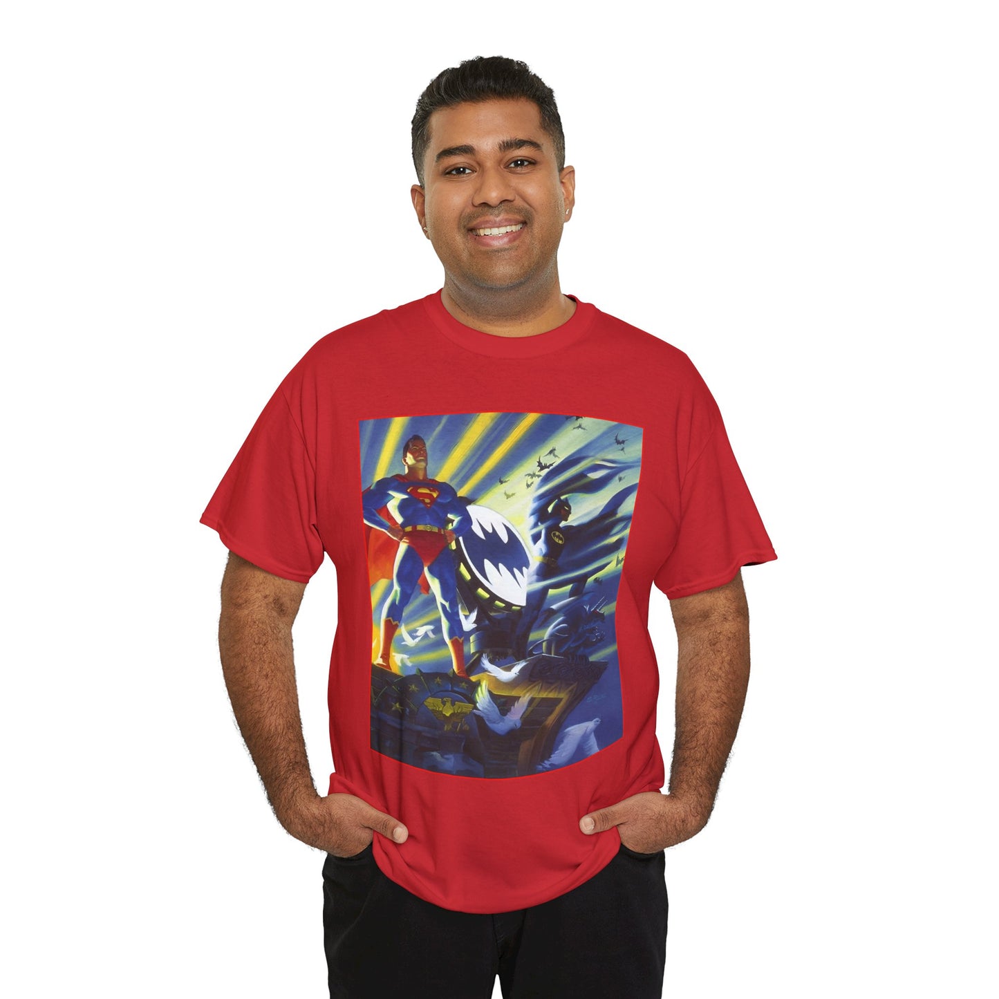 Superman & Batman T-Shirt - Steve Rude Art - The Dark Knight Detective & The Man of Steel - World's Finest - DC Comics