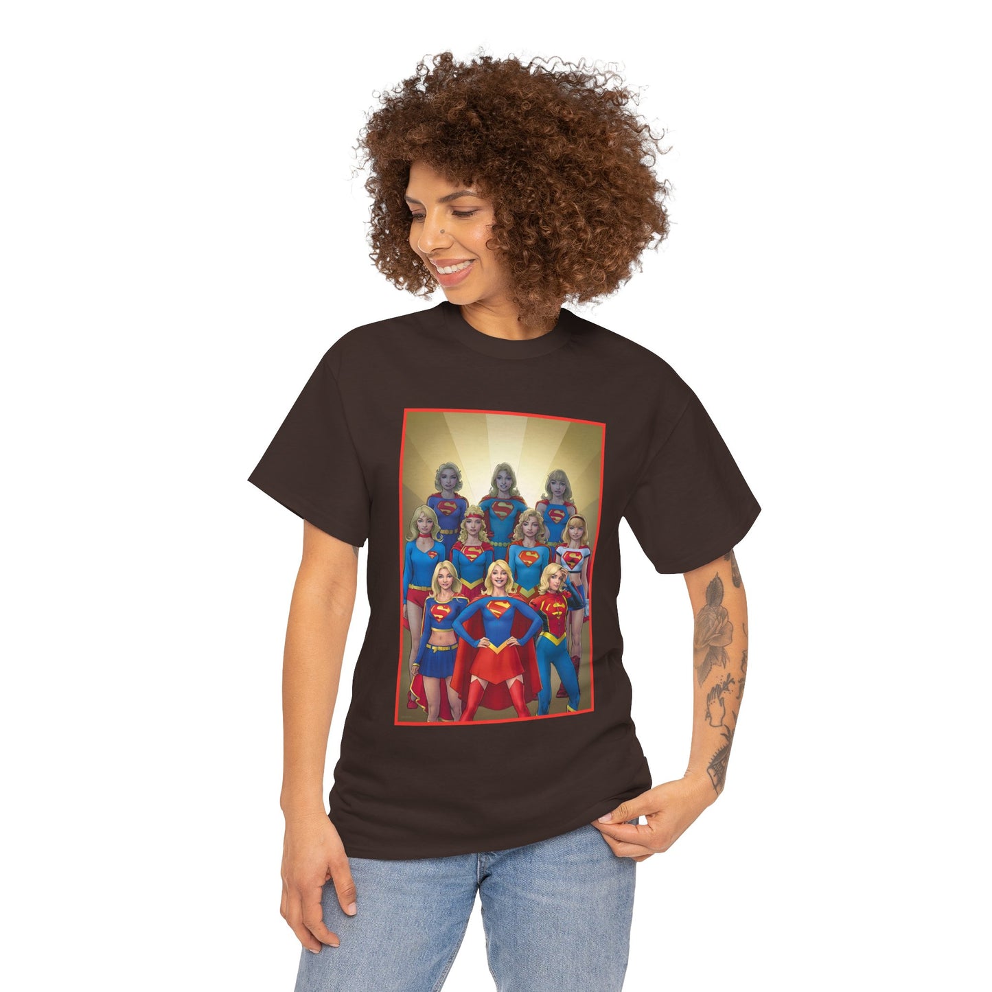 Supergirl Through the Ages T-Shirt - Nicola Scott Art - Kara from Kandor, Superman's Cousin, Linda Danvers - Survivor from Krypton - DC Comics